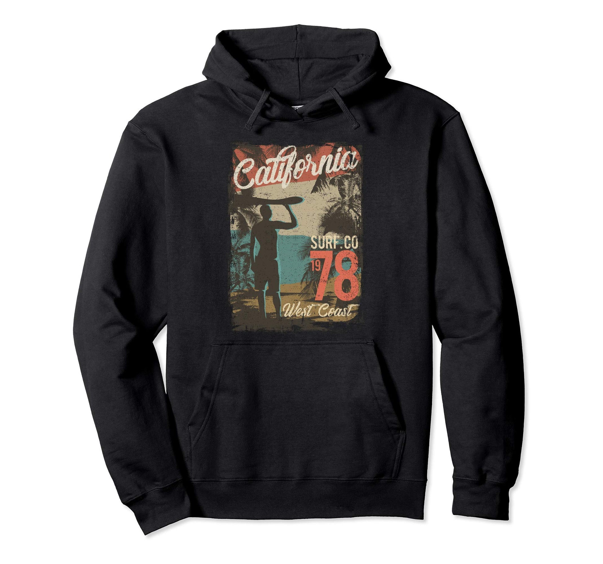 California Surfing West Coast 1978 Hoodie - Aesthetic Graphic Men Women - T-Shirt, Sweatshirt, Hoodie