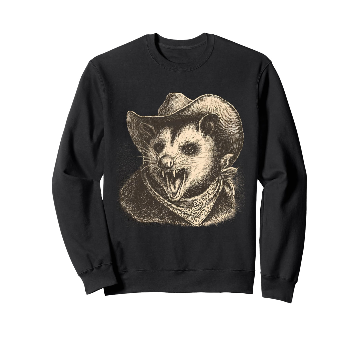 Opossum Cowboy Rodeo Cowgirl Sweatshirt - Streetwear Style for Adults - T-Shirt, Sweatshirt, Hoodie