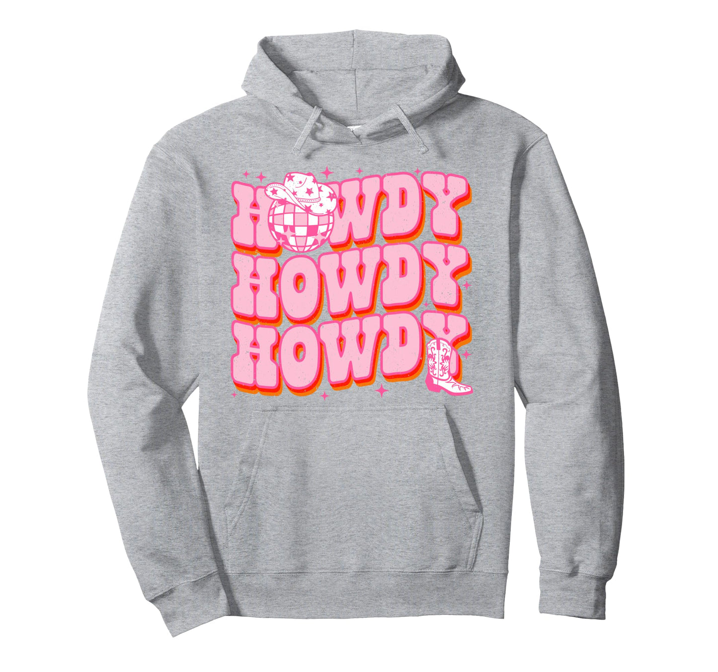Rodeo White Howdy Western Cowboy Hat Hoodie - Streetwear Style for Adults - T-Shirt, Sweatshirt, Hoodie