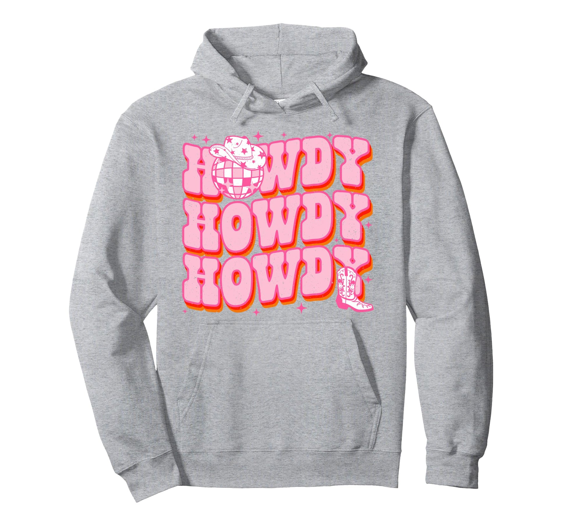 Rodeo White Howdy Western Cowboy Hat Hoodie - Streetwear Style for Adults - T-Shirt, Sweatshirt, Hoodie