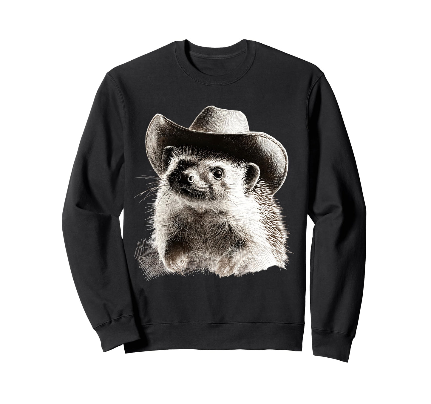 Country Cowboy Hedgehog Rodeo Sweatshirt - Aesthetic Graphic Men Women - T-Shirt, Sweatshirt, Hoodie