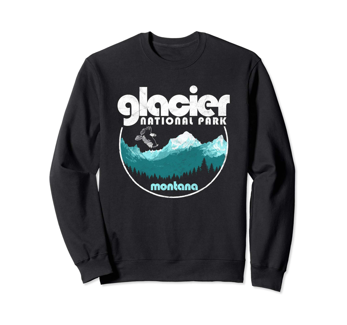 Glacier National Park Montana Sweatshirt - Custom Art Print Unisex - T-Shirt, Sweatshirt, Hoodie