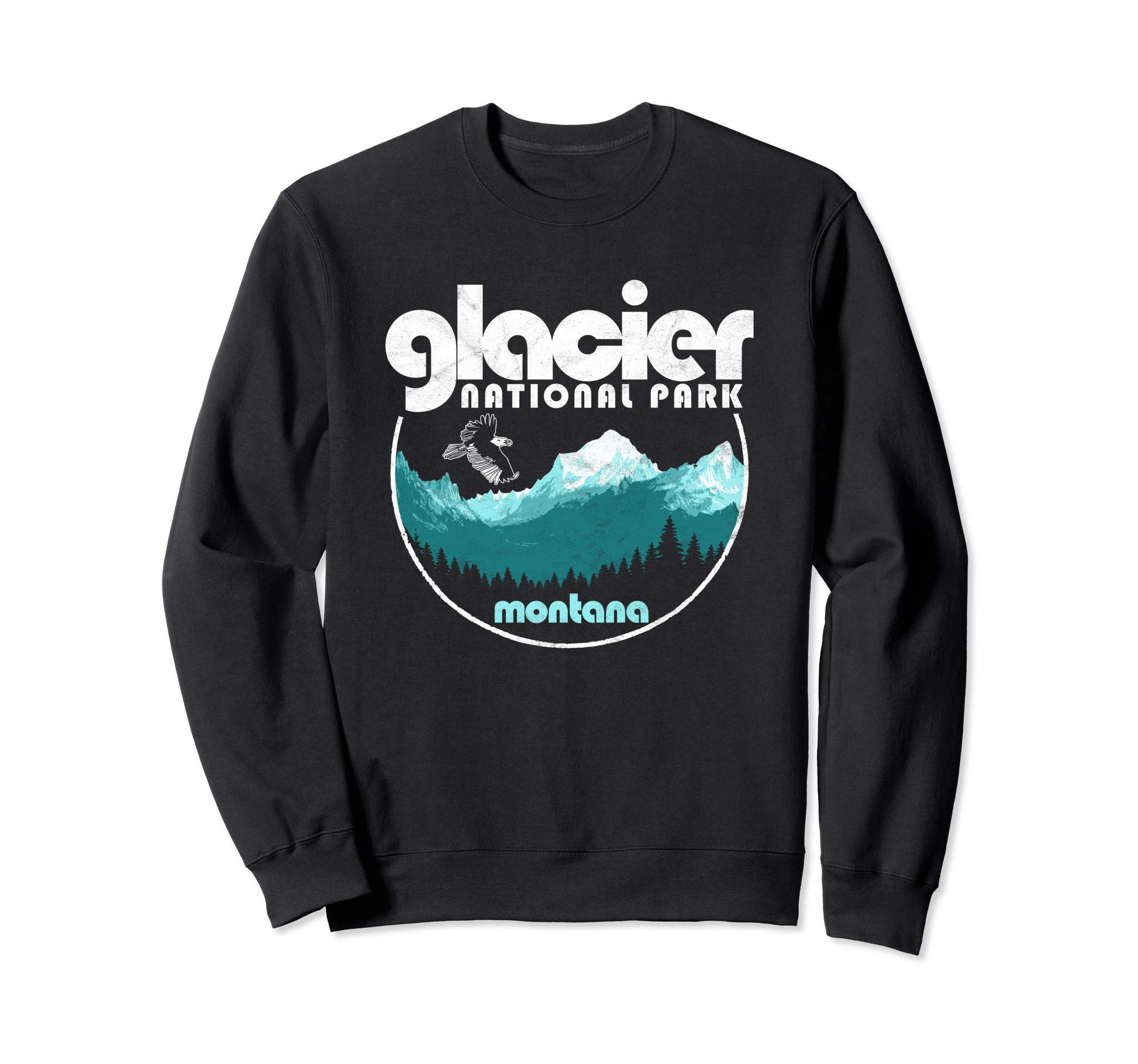 Glacier National Park Montana Sweatshirt - Custom Art Print Unisex - T-Shirt, Sweatshirt, Hoodie
