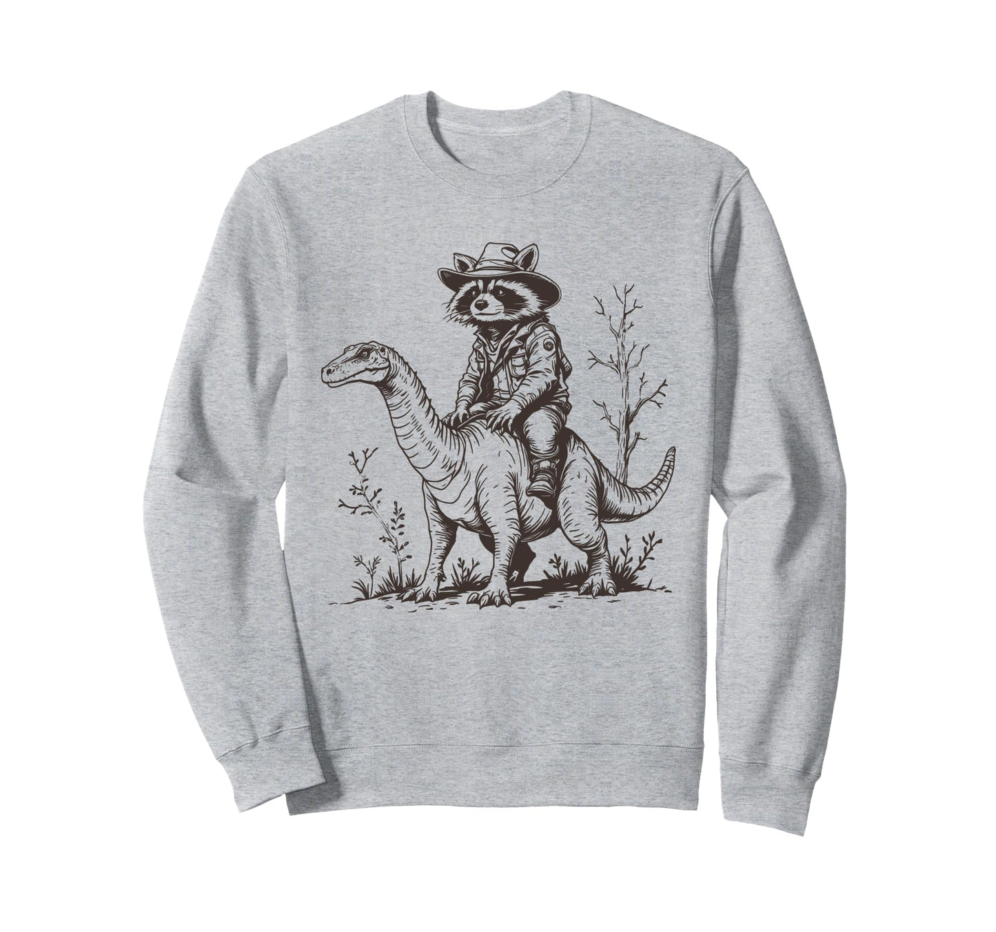 Raccoon Cowboy Cowgirl Panda Sweatshirt - Casual Everyday Wear for Adults - T-Shirt, Sweatshirt, Hoodie