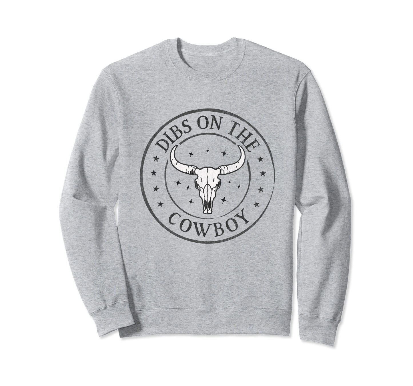 Bull Skull Dibs Cowboy Western Rodeo Sweatshirt - Graphic Print Men Women - T-Shirt, Sweatshirt, Hoodie