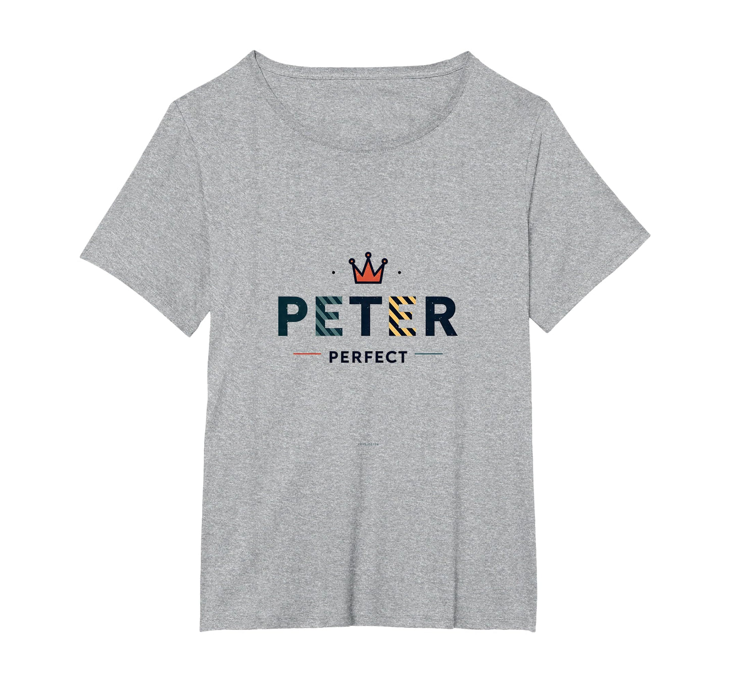 Peter Peter Royal Crown Typography T-Shirt - Minimalist Print for Adults - T-Shirt, Sweatshirt, Hoodie