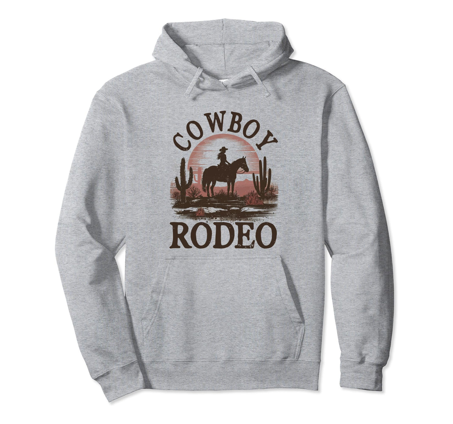Cowboy Rodeo Cowgirl Horseback Western Hoodie - Custom Art Print Men Women - T-Shirt, Sweatshirt, Hoodie