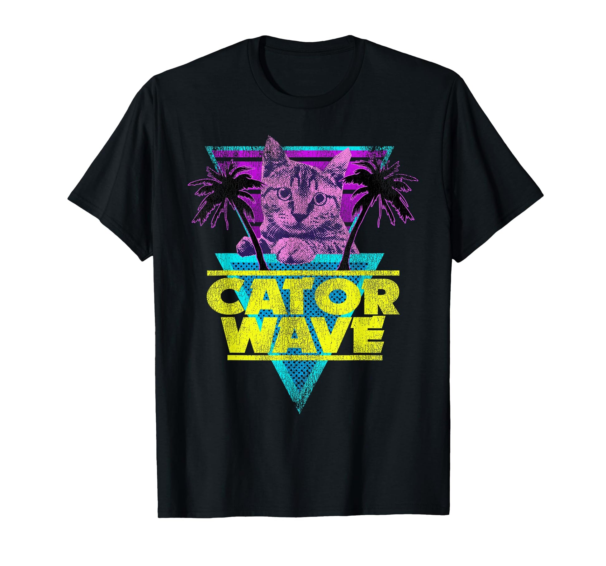 Catorwave 80S Retrowave Cat 90S T-Shirt - Graphic Print for Adults - T-Shirt, Sweatshirt, Hoodie