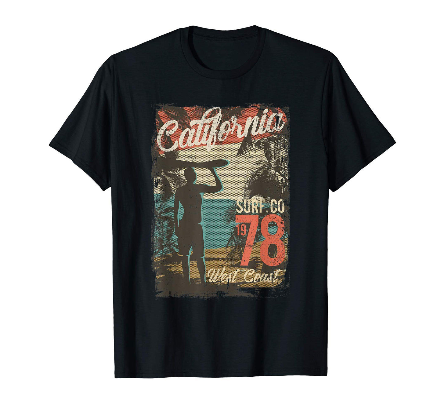 California Surfing West Coast 1978 T-Shirt - Aesthetic Graphic for Adults - T-Shirt, Sweatshirt, Hoodie