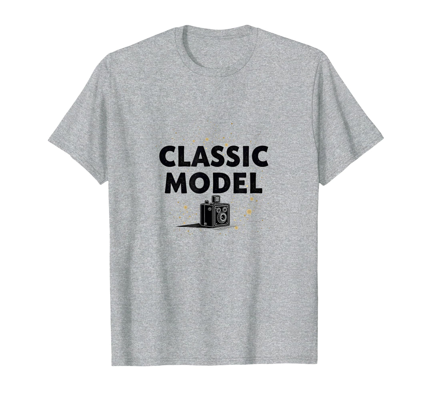 Model 1900S Camera Nostalgia Heather Grey T-Shirt - Graphic Print Men Women - T-Shirt, Sweatshirt, Hoodie
