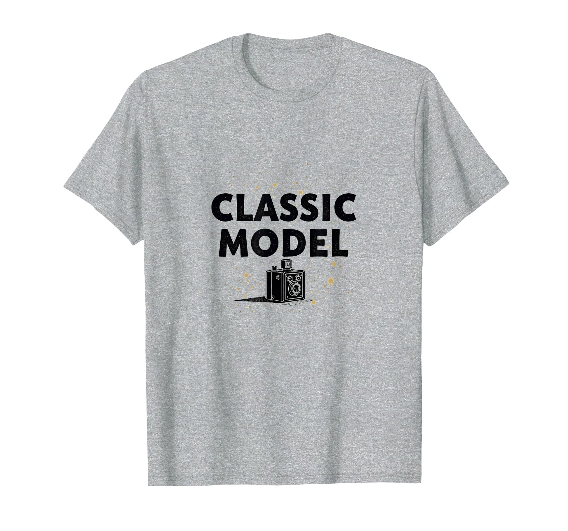 Model 1900S Camera Nostalgia Heather Grey T-Shirt - Graphic Print Men Women - T-Shirt, Sweatshirt, Hoodie