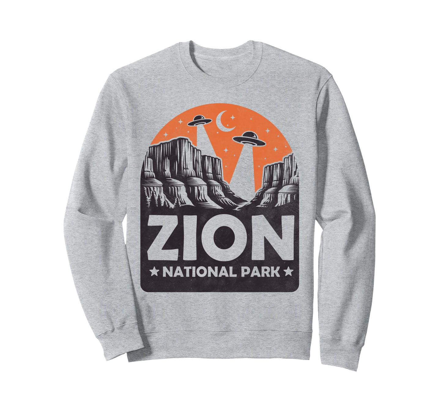 Zion National Park Cryptid Ufo Sweatshirt - Trendy Graphic Men Women - T-Shirt, Sweatshirt, Hoodie