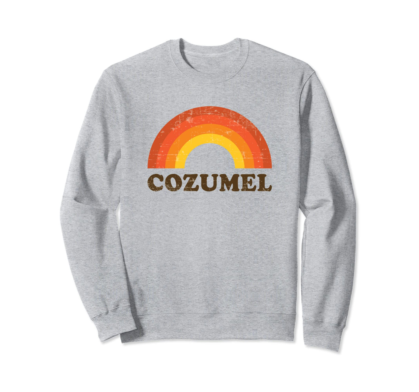 Cozumel Rainbow Mexico 70S Souvenir Sweatshirt - Unique Graphic Men Women - T-Shirt, Sweatshirt, Hoodie