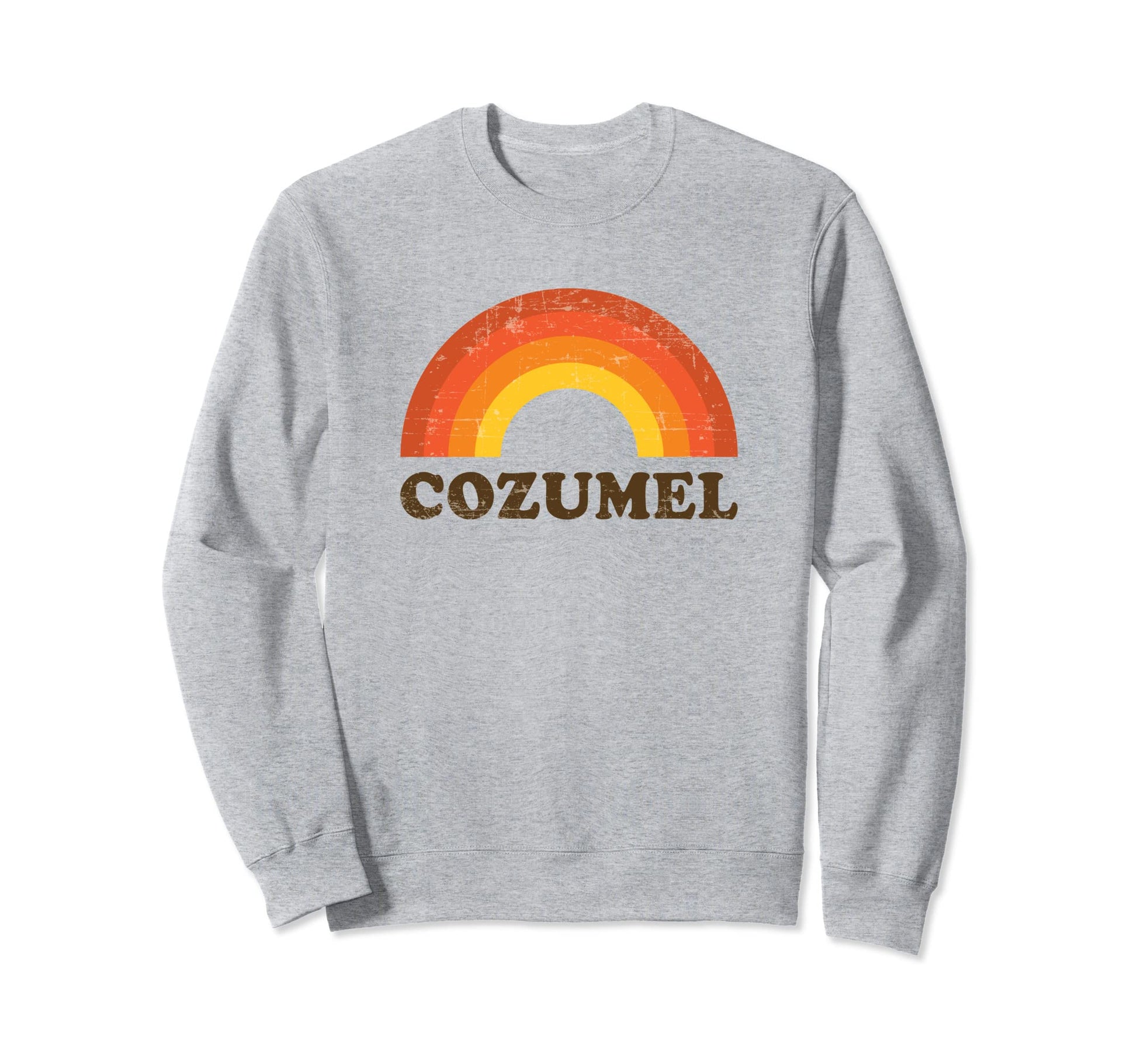 Cozumel Rainbow Mexico 70S Souvenir Sweatshirt - Unique Graphic Men Women - T-Shirt, Sweatshirt, Hoodie