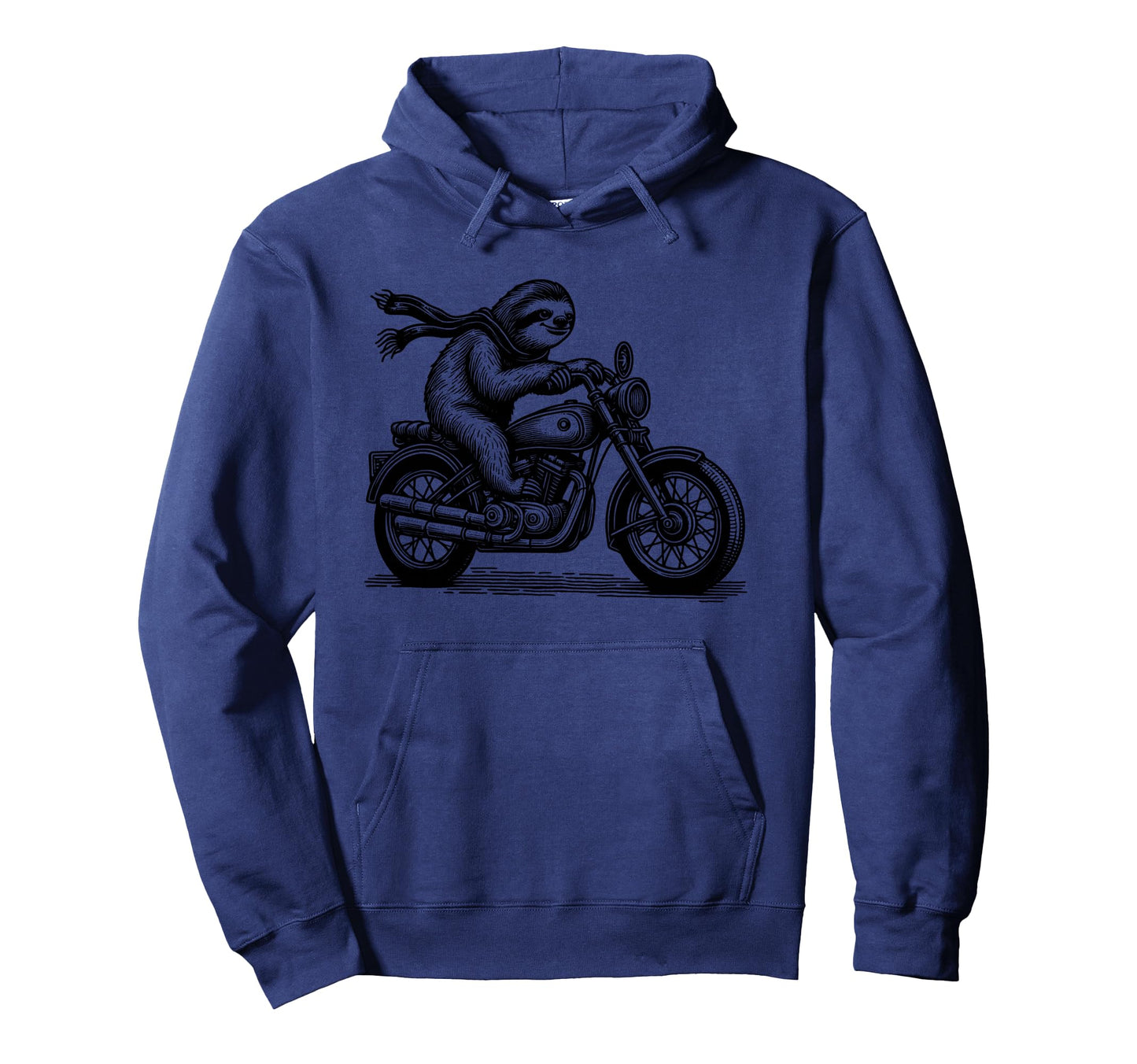 Sloth Riding Motorcycle Hoodie - Minimalist Print Men Women - T-Shirt, Sweatshirt, Hoodie