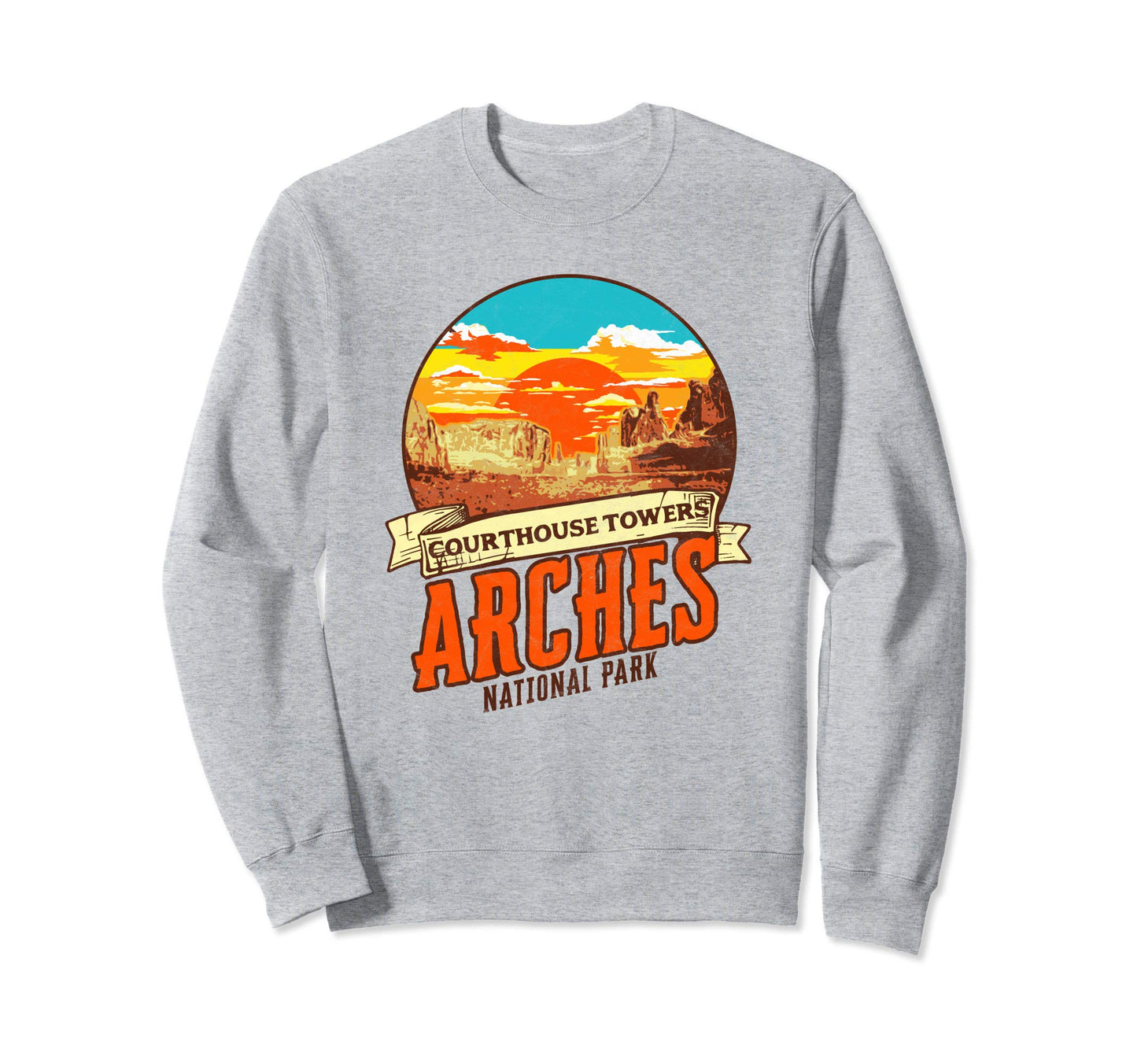 Courthouse Towers Arches National Sweatshirt - Casual Everyday Wear Unisex - T-Shirt, Sweatshirt, Hoodie