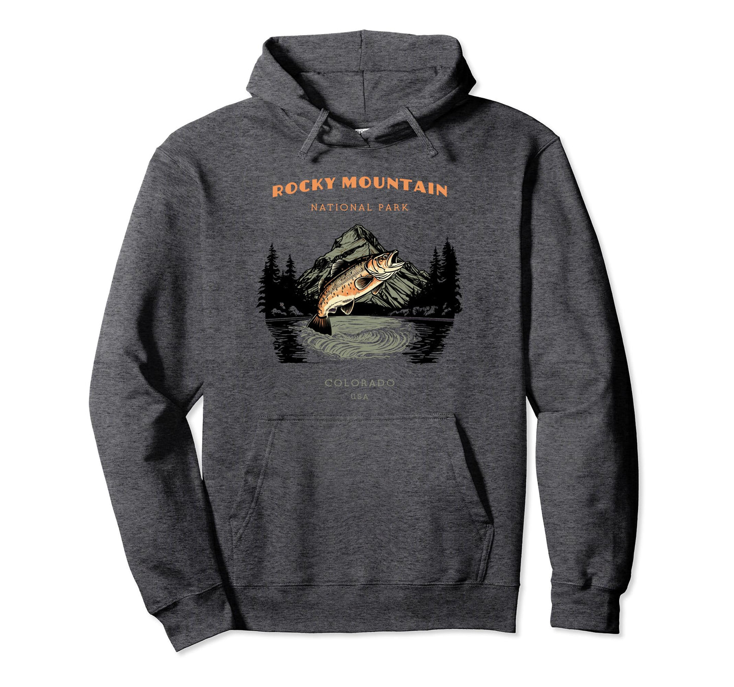 Rocky Mountain National Park Colorado Hoodie - Graphic Print for Adults - T-Shirt, Sweatshirt, Hoodie