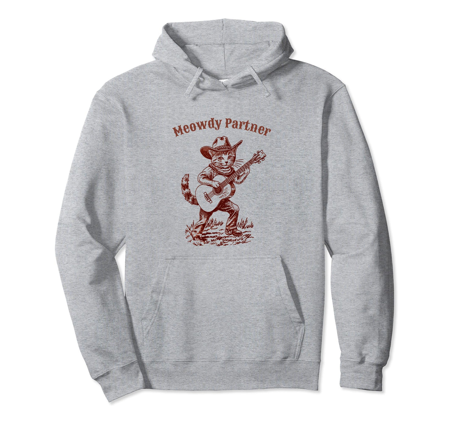 Meowdy Funny Country Music Cat Cowgirl Hoodie - Novelty Apparel Men Women - T-Shirt, Sweatshirt, Hoodie