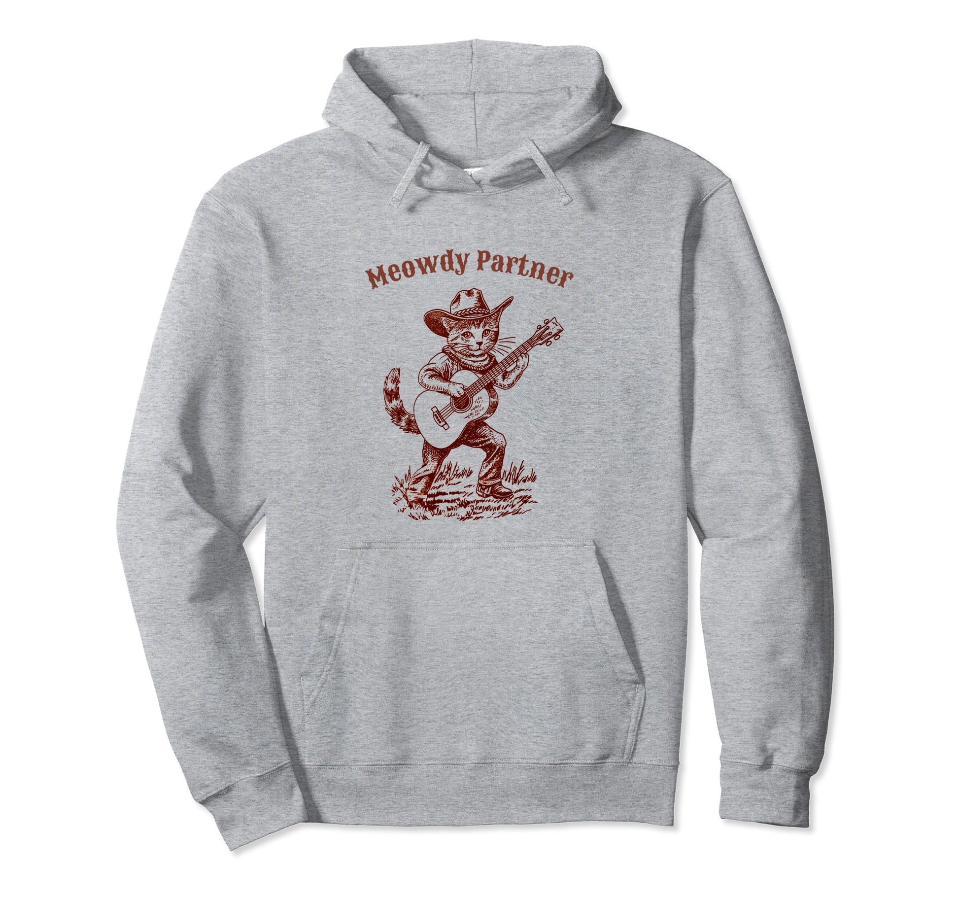 Meowdy Funny Country Music Cat Cowgirl Hoodie - Novelty Apparel Men Women - T-Shirt, Sweatshirt, Hoodie