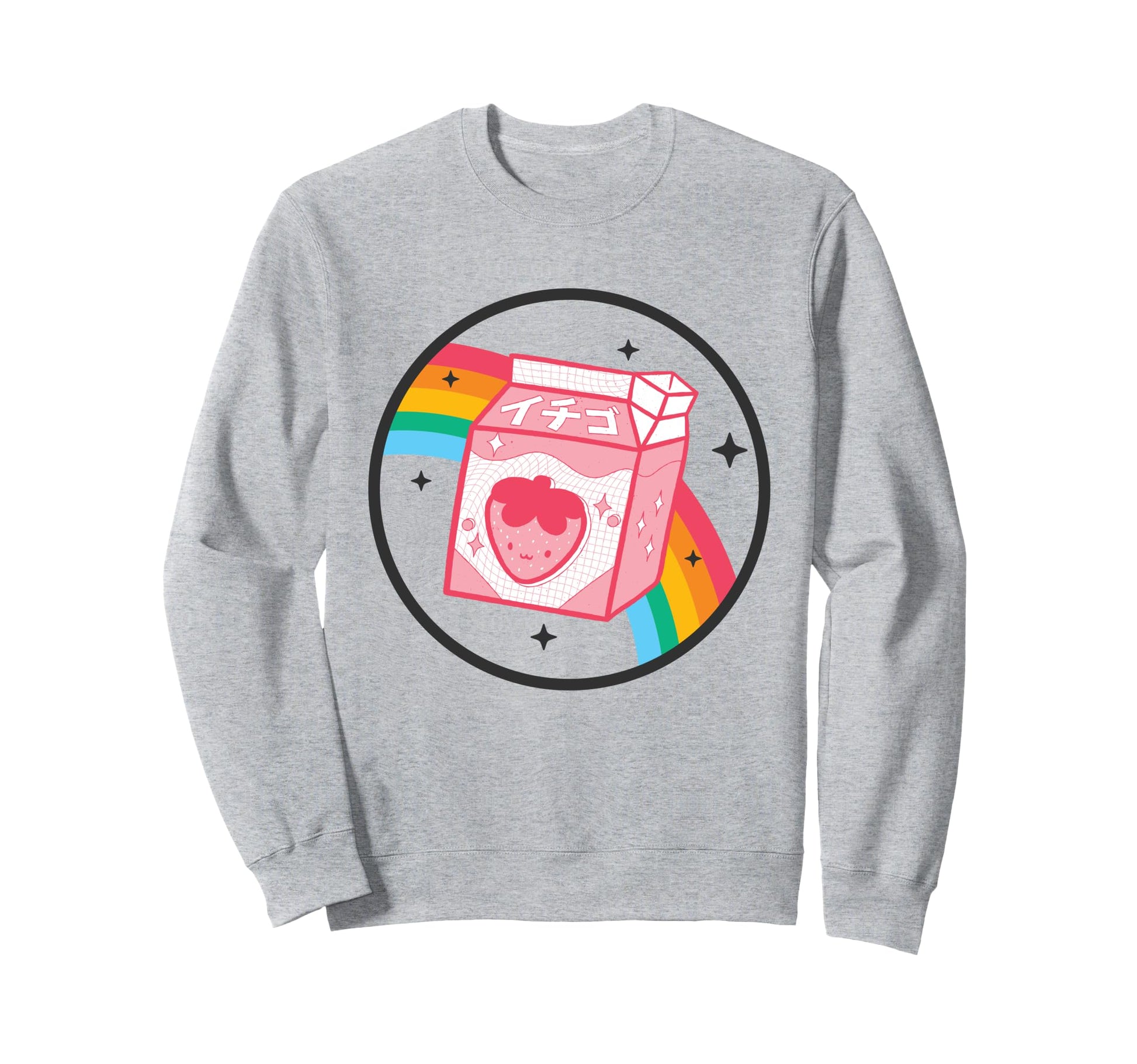 Strawberry Milk Rainbow Japan Otaku Sweatshirt - Unique Graphic Unisex - T-Shirt, Sweatshirt, Hoodie
