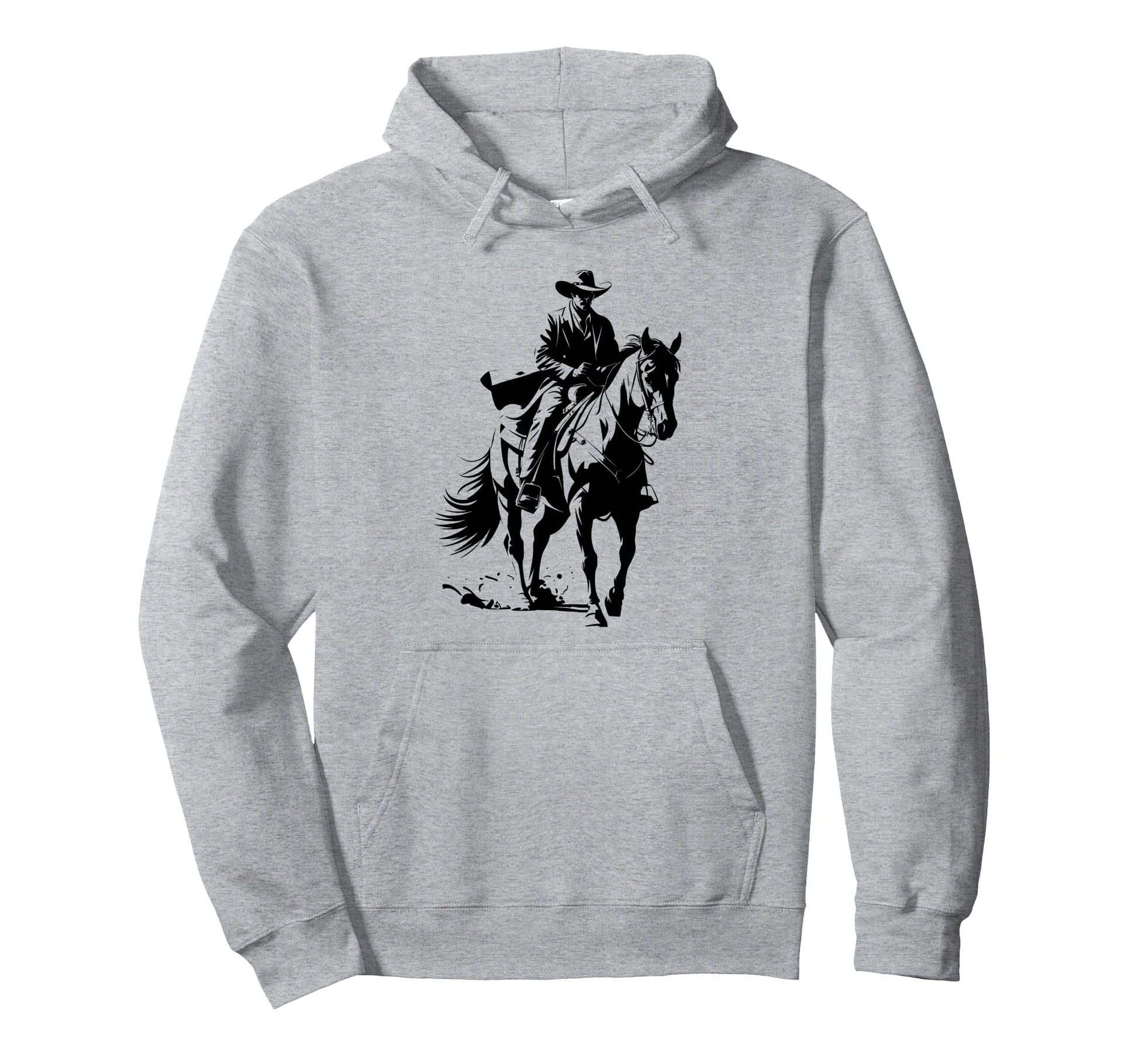 Cowboy Western Horse Rider Hoodie - Graphic Print for Adults - T-Shirt, Sweatshirt, Hoodie