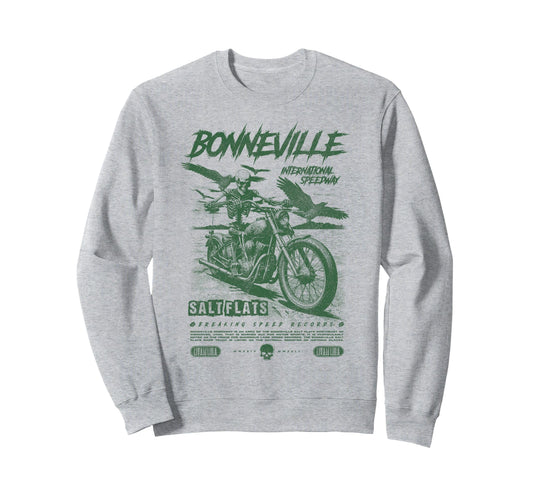 Bonneville Salt Flats Motorcycle Racing Sweatshirt - Trendy Graphic Unisex - T-Shirt, Sweatshirt, Hoodie