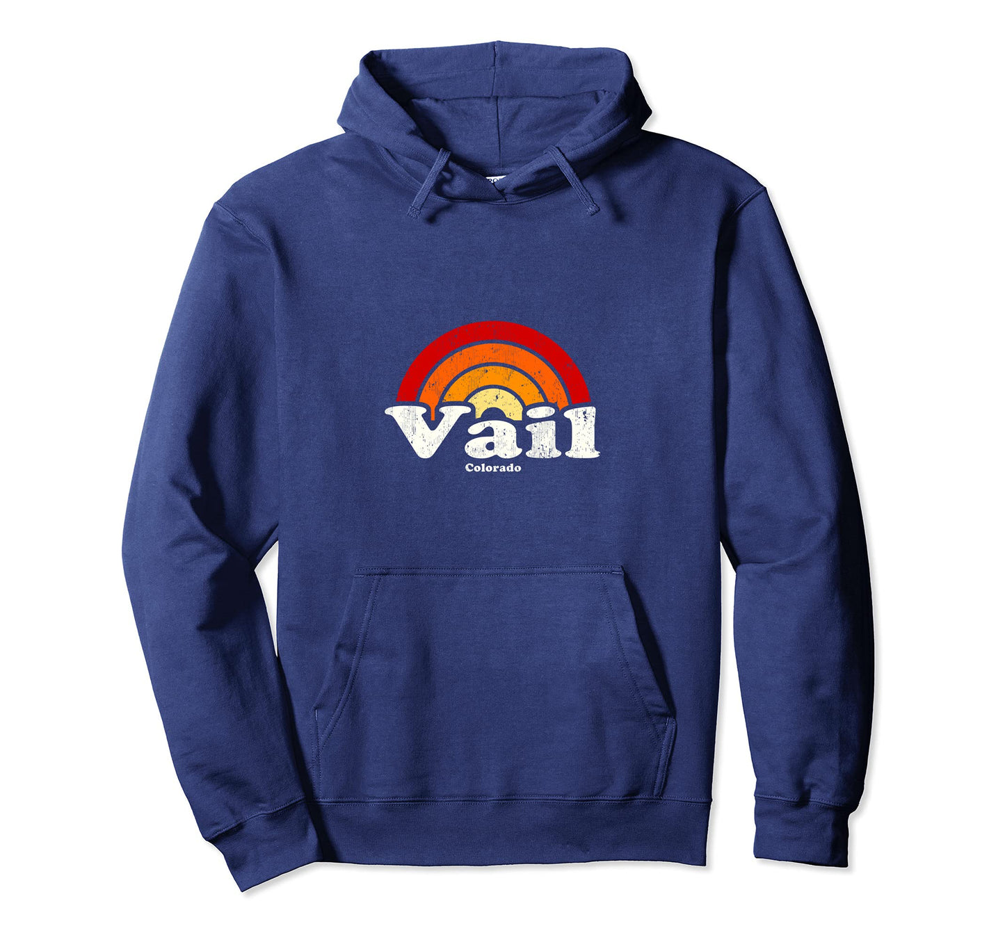 Vail Colorado Co 70S Rainbow Hoodie - Graphic Print for Adults - T-Shirt, Sweatshirt, Hoodie