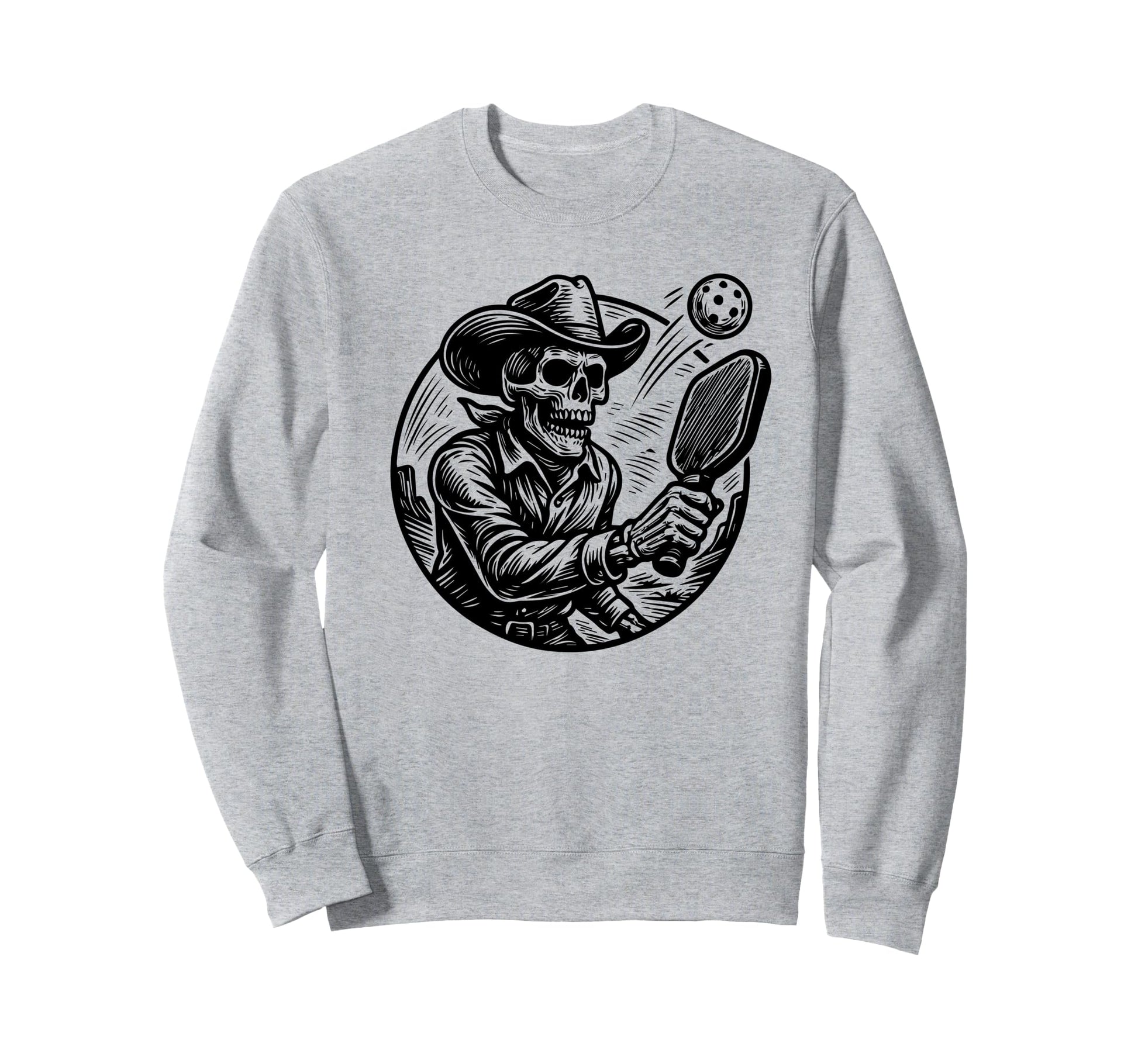 Cowboy Pickleball Player Funny Western Sweatshirt - Unique Graphic Unisex - T-Shirt, Sweatshirt, Hoodie