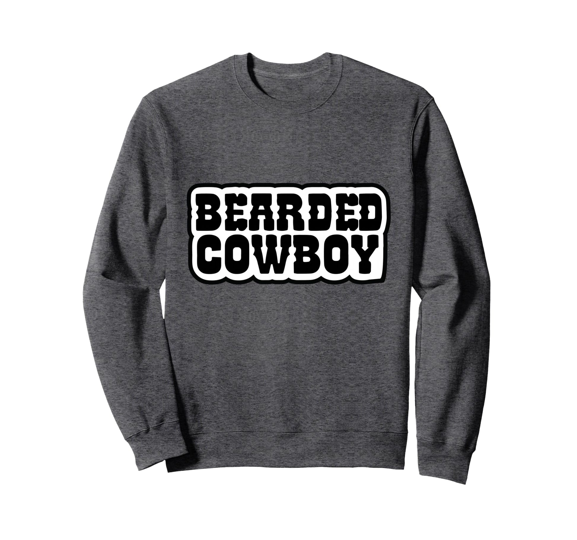 Bearded Cowboy Western Mustache Sweatshirt - Custom Art Print Men Women - T-Shirt, Sweatshirt, Hoodie