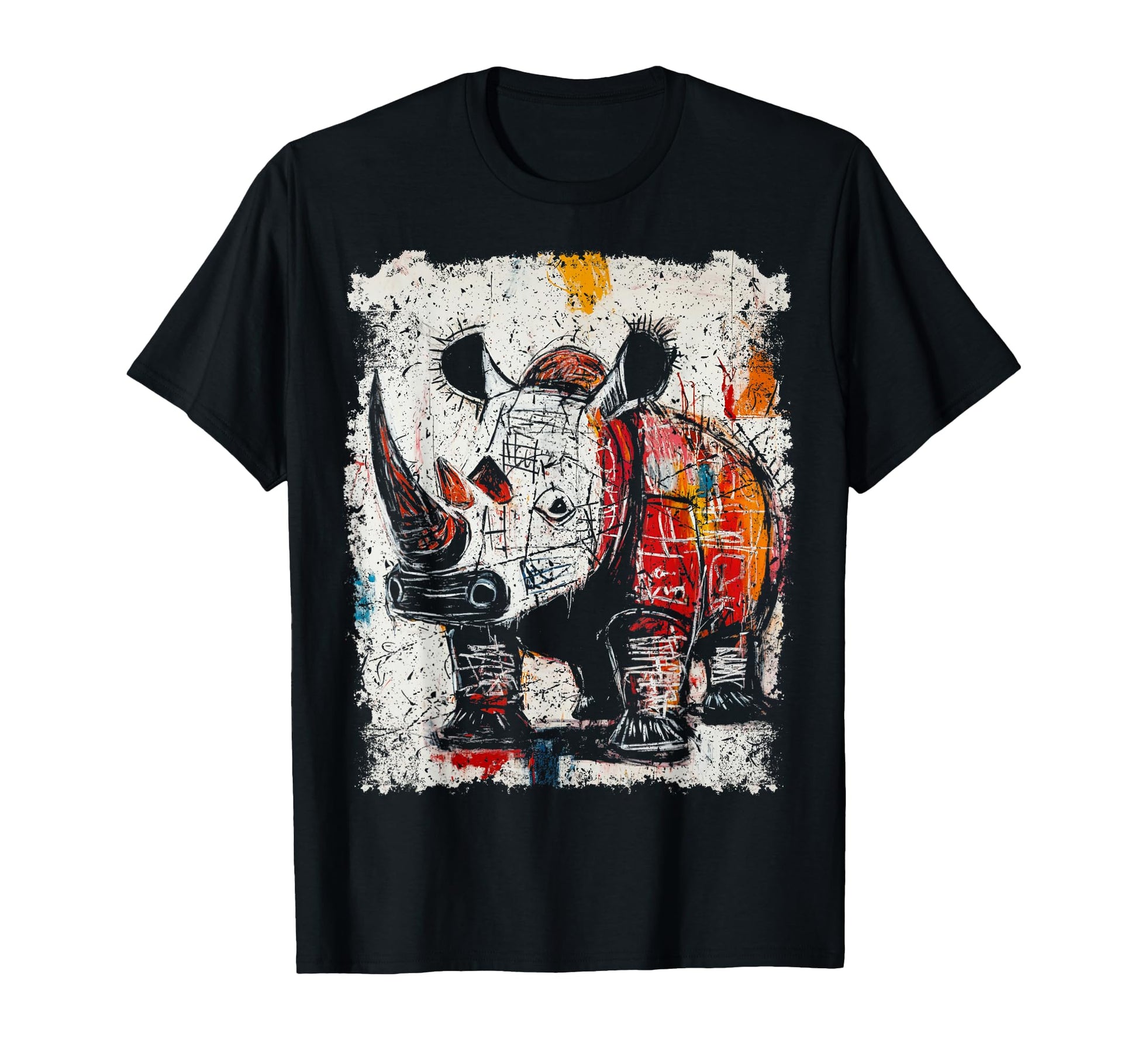 Pop Art Rhinoceros 90S Graffiti T-Shirt - Graphic Print Unisex - T-Shirt, Sweatshirt, Hoodie