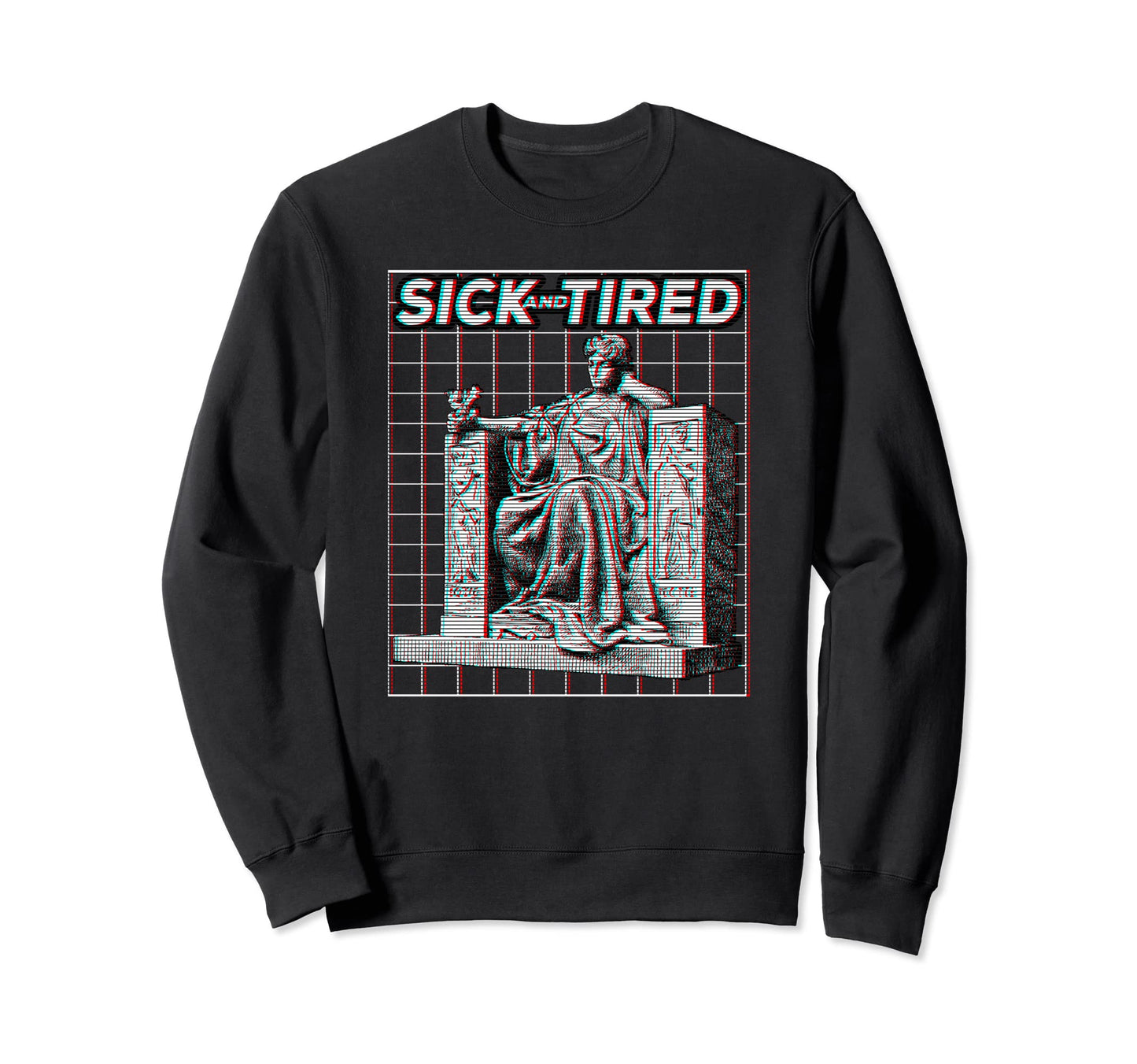 Sick And Tired Aesthetic Vaporwave Sweatshirt - Minimalist Print Men Women - T-Shirt, Sweatshirt, Hoodie
