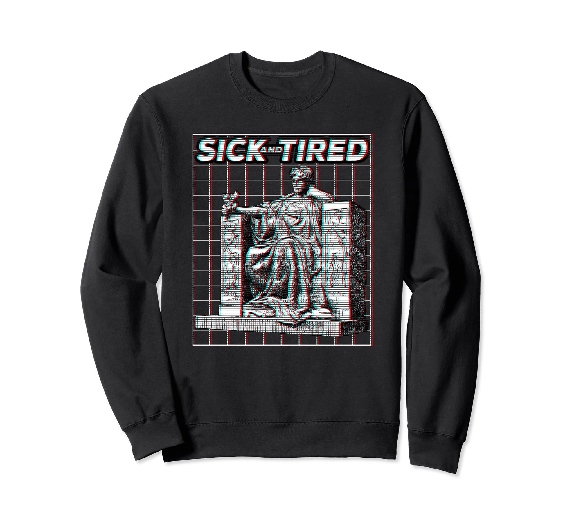Sick And Tired Aesthetic Vaporwave Sweatshirt - Minimalist Print Men Women - T-Shirt, Sweatshirt, Hoodie