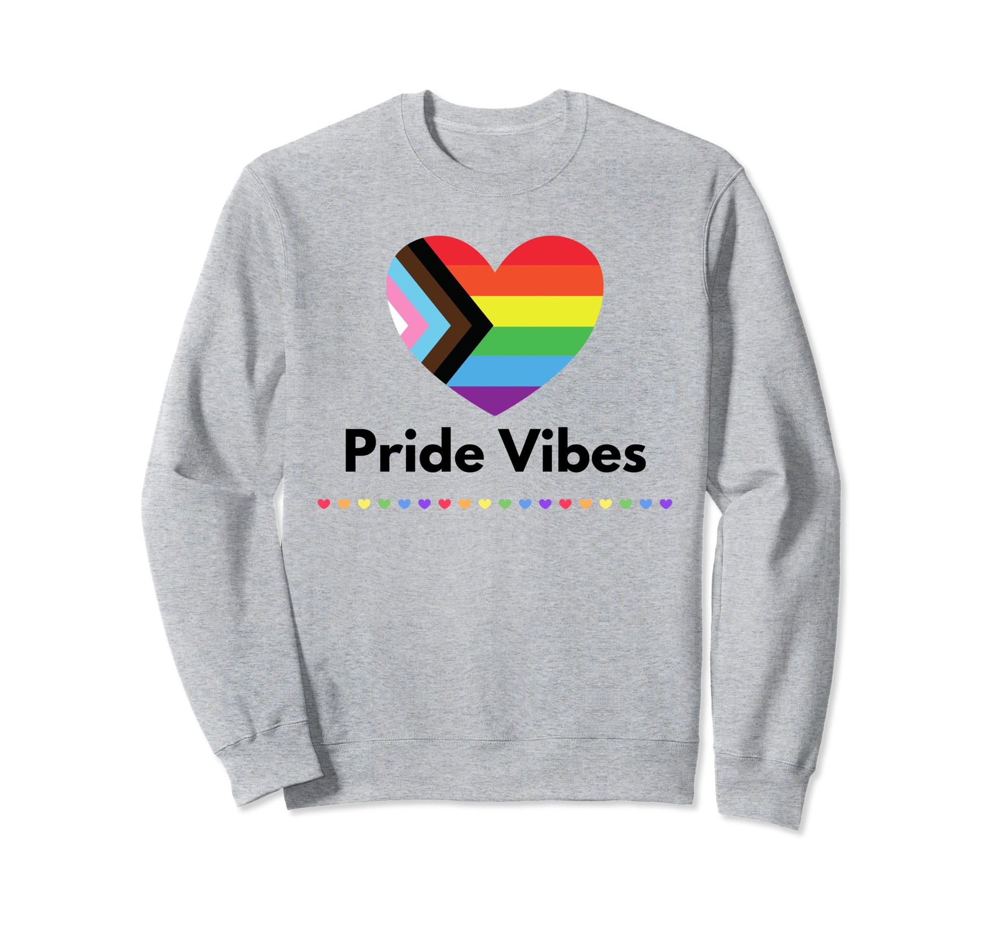Pride Vibes Groovy Rainbow Sweatshirt - Casual Everyday Wear Men Women - T-Shirt, Sweatshirt, Hoodie