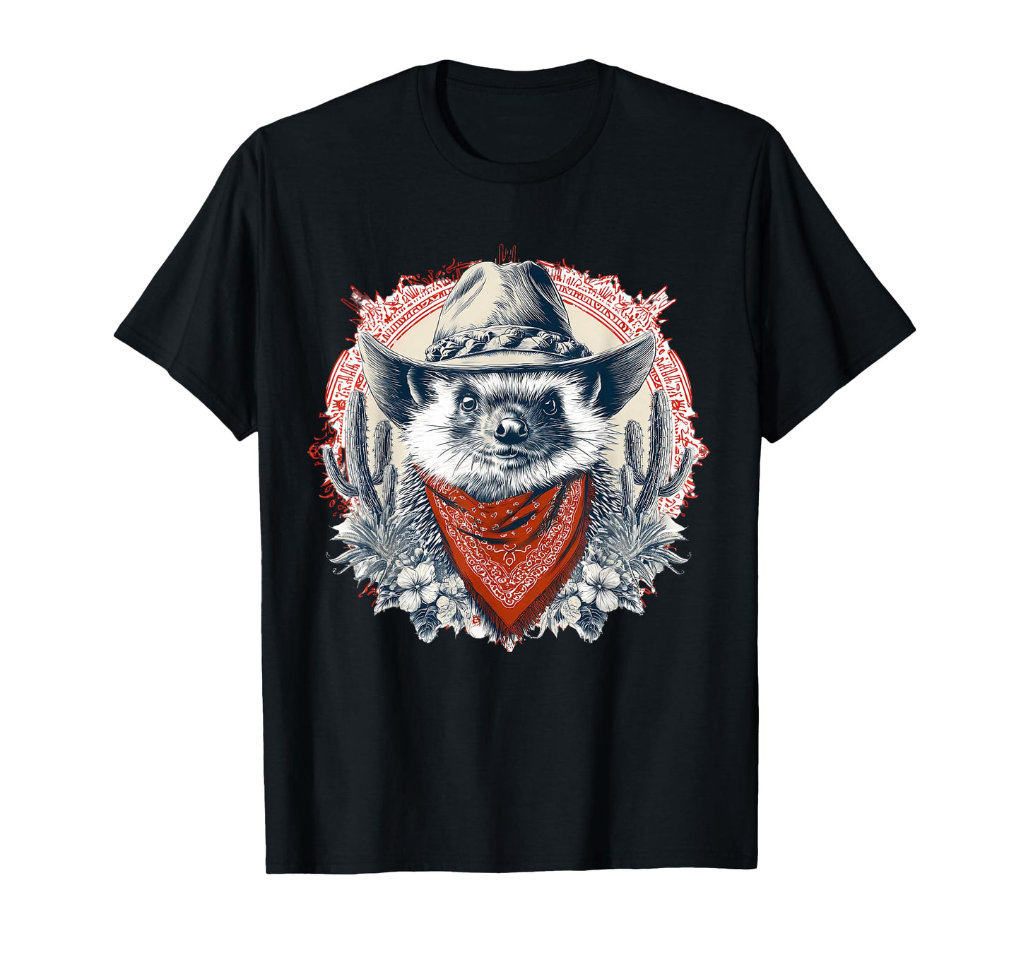 Hedgehog Cowboy Rodeo Cowgirl Western T-Shirt - Graphic Print for Adults - T-Shirt, Sweatshirt, Hoodie