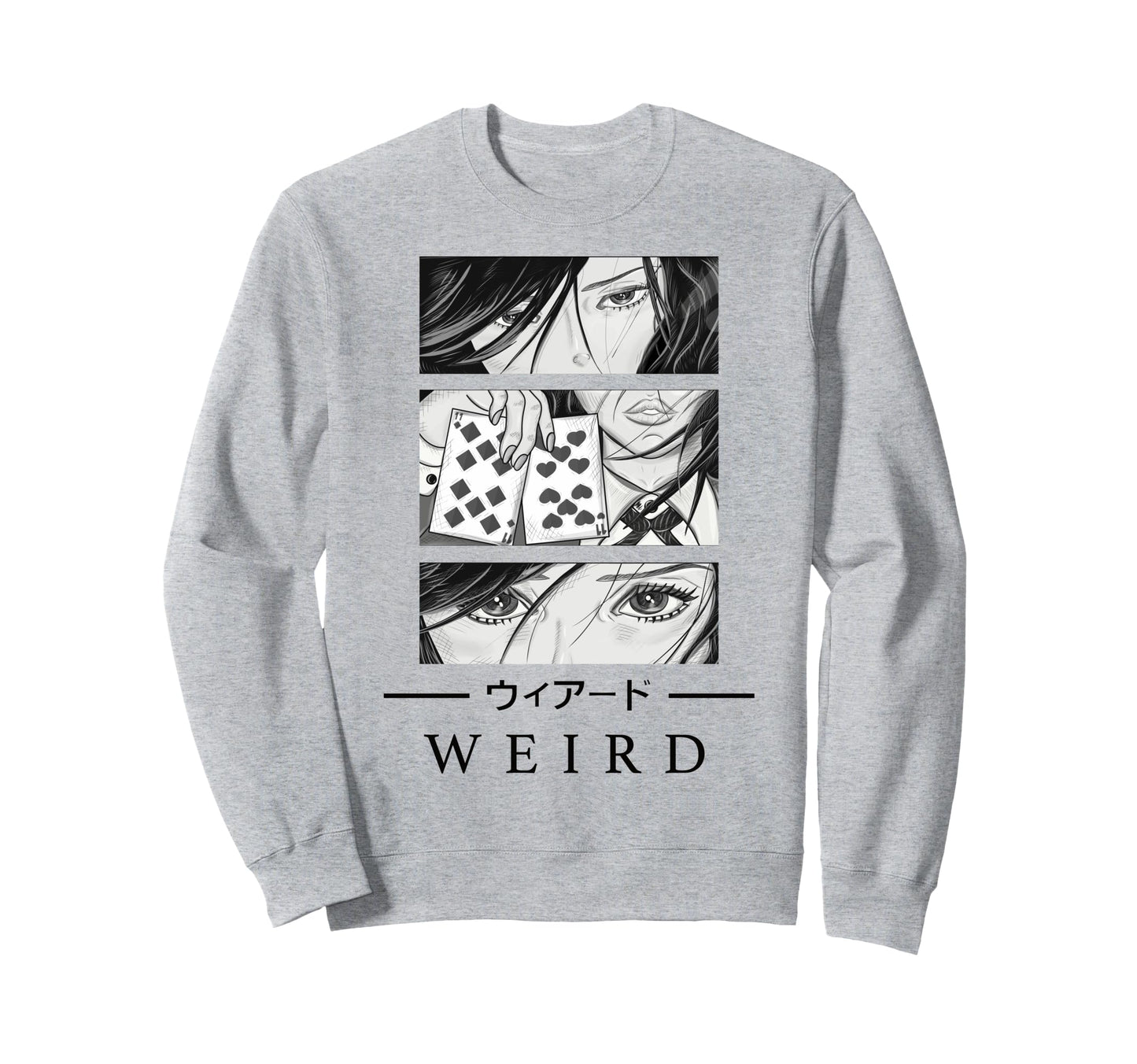 Anime Wird Japanese Art Aesthetic Sweatshirt - Casual Everyday Wear Unisex - T-Shirt, Sweatshirt, Hoodie