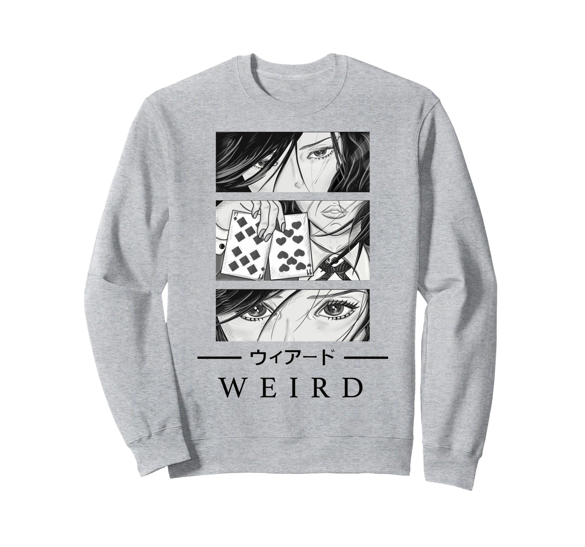 Anime Wird Japanese Art Aesthetic Sweatshirt - Casual Everyday Wear Unisex - T-Shirt, Sweatshirt, Hoodie