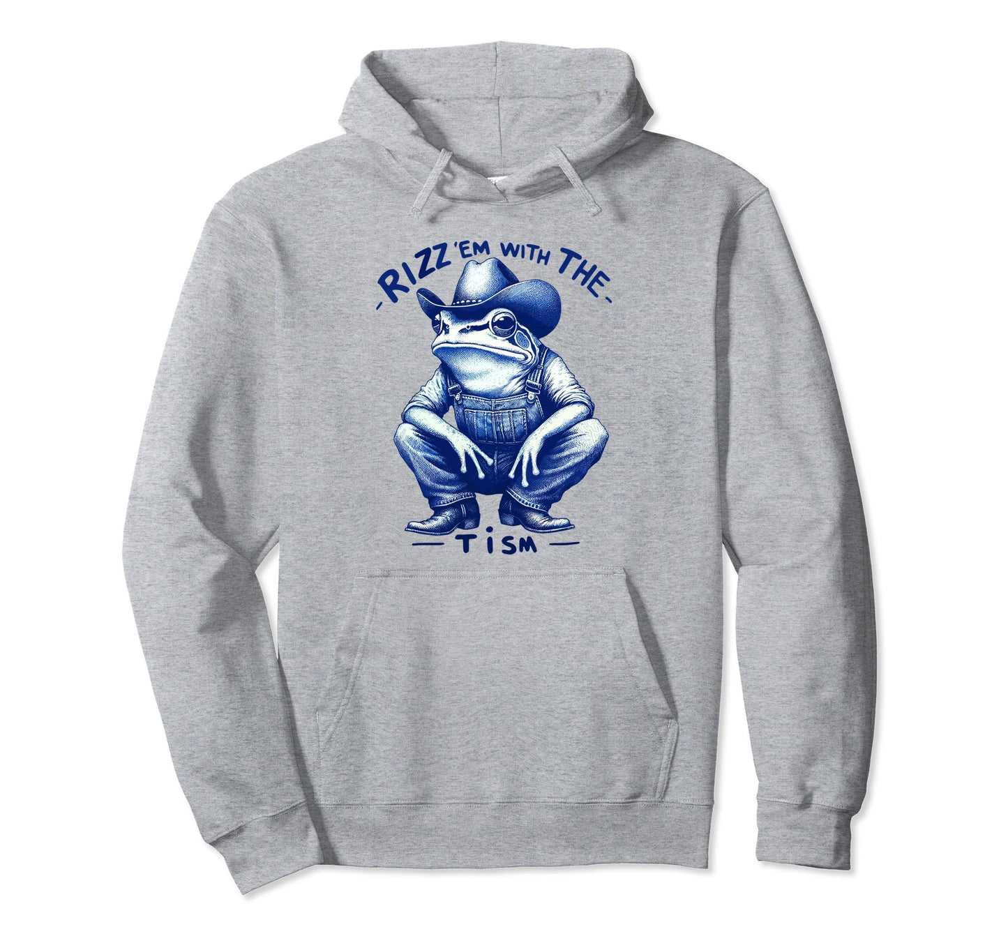 Rizz Em Tism Country Western Frog Hoodie - Minimalist Print Unisex - T-Shirt, Sweatshirt, Hoodie