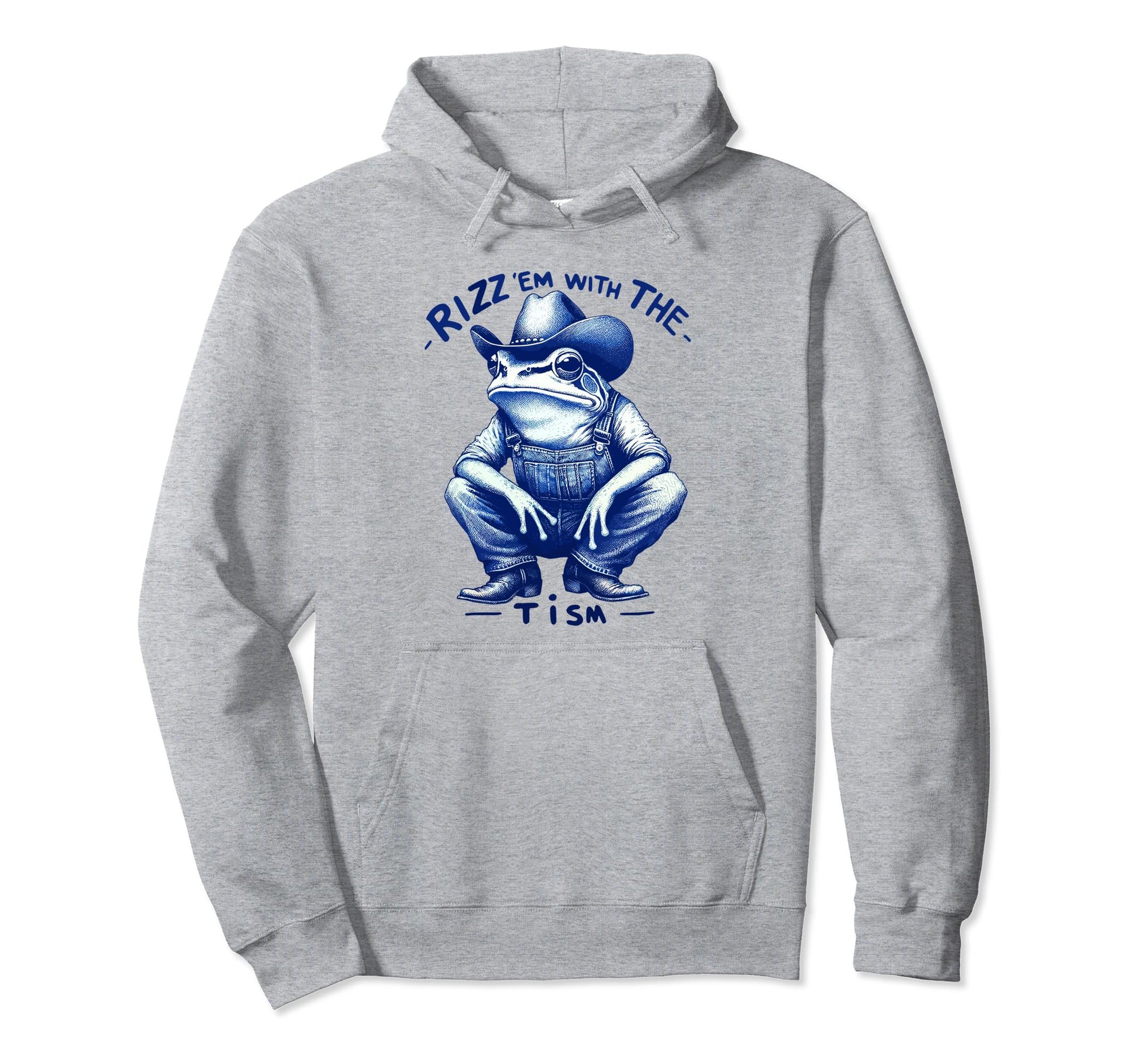 Rizz Em Tism Country Western Frog Hoodie - Minimalist Print Unisex - T-Shirt, Sweatshirt, Hoodie