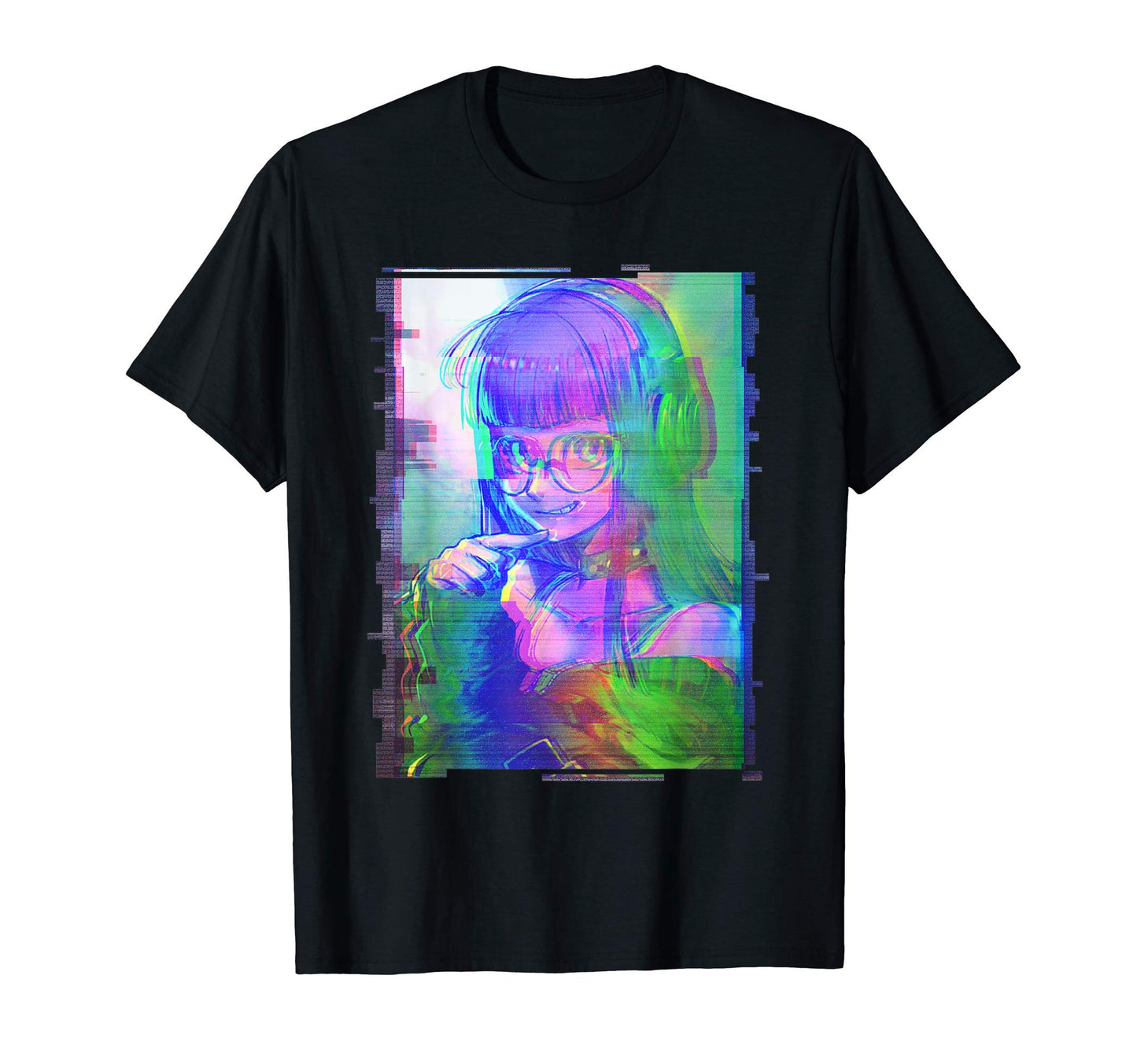 Trippy Glitch Aesthetic Vaporwave T-Shirt - Casual Everyday Wear Unisex - T-Shirt, Sweatshirt, Hoodie