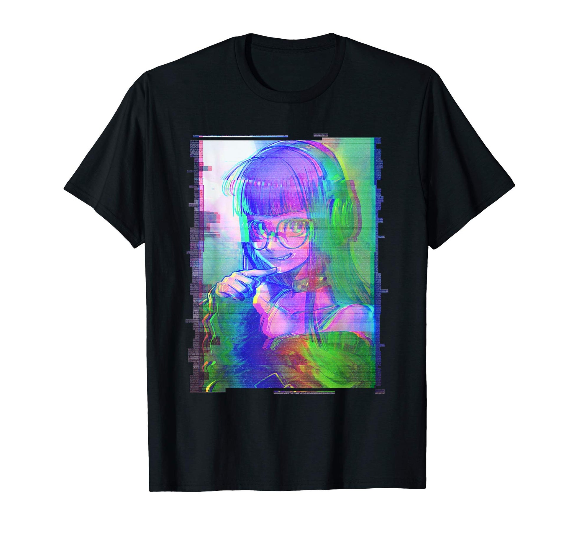 Trippy Glitch Aesthetic Vaporwave T-Shirt - Casual Everyday Wear Unisex - T-Shirt, Sweatshirt, Hoodie