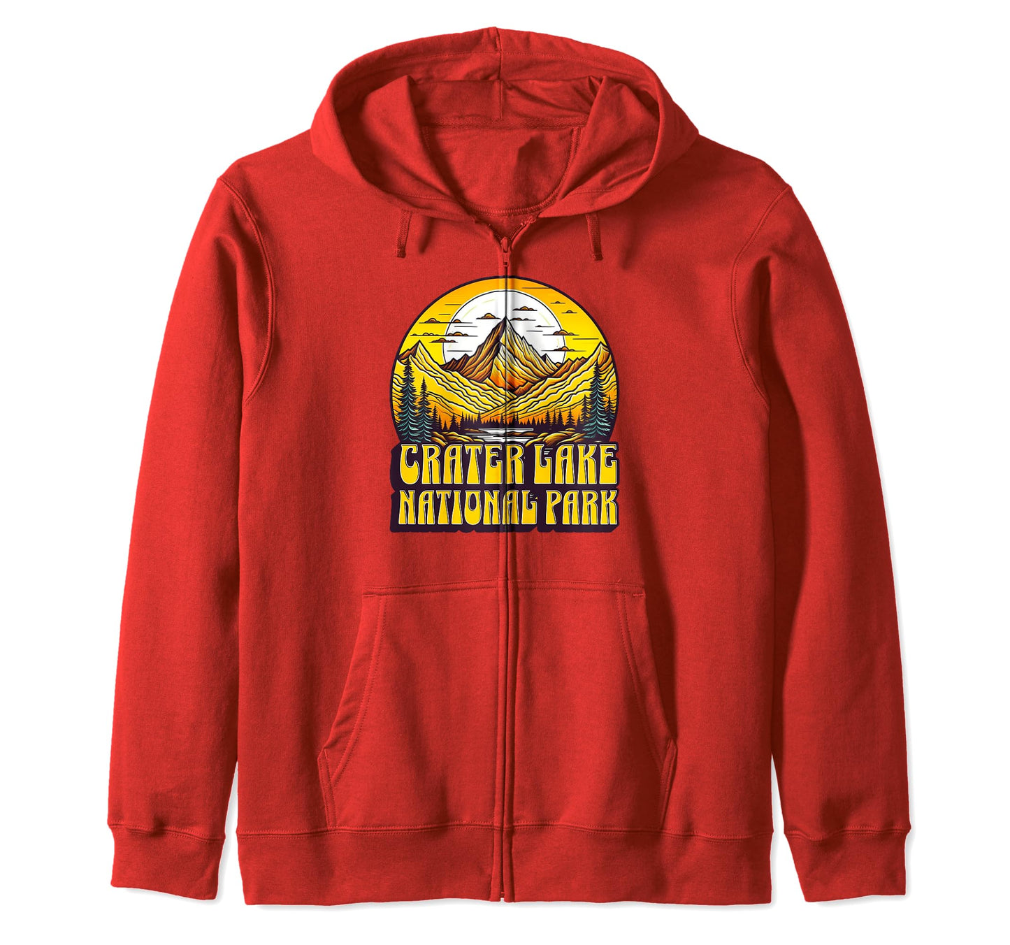 Crater Lake National Park Oregon Usa Hoodie - Custom Art Print Unisex - T-Shirt, Sweatshirt, Hoodie