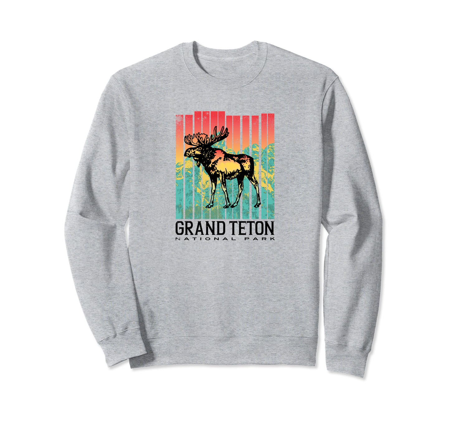 Grand Teton National Park Colorful Sweatshirt - Trendy Graphic Men Women - T-Shirt, Sweatshirt, Hoodie