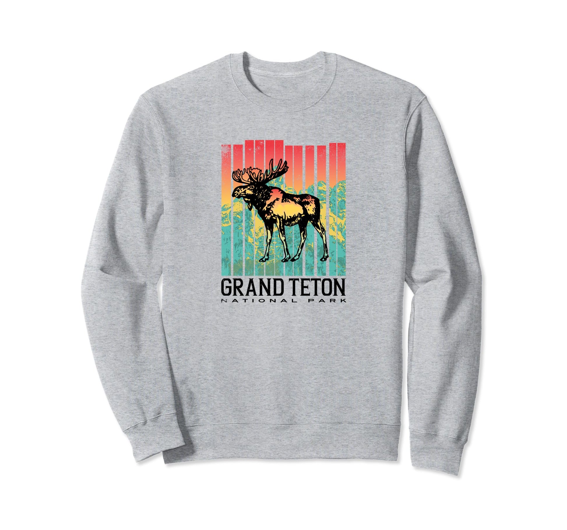Grand Teton National Park Colorful Sweatshirt - Trendy Graphic Men Women - T-Shirt, Sweatshirt, Hoodie