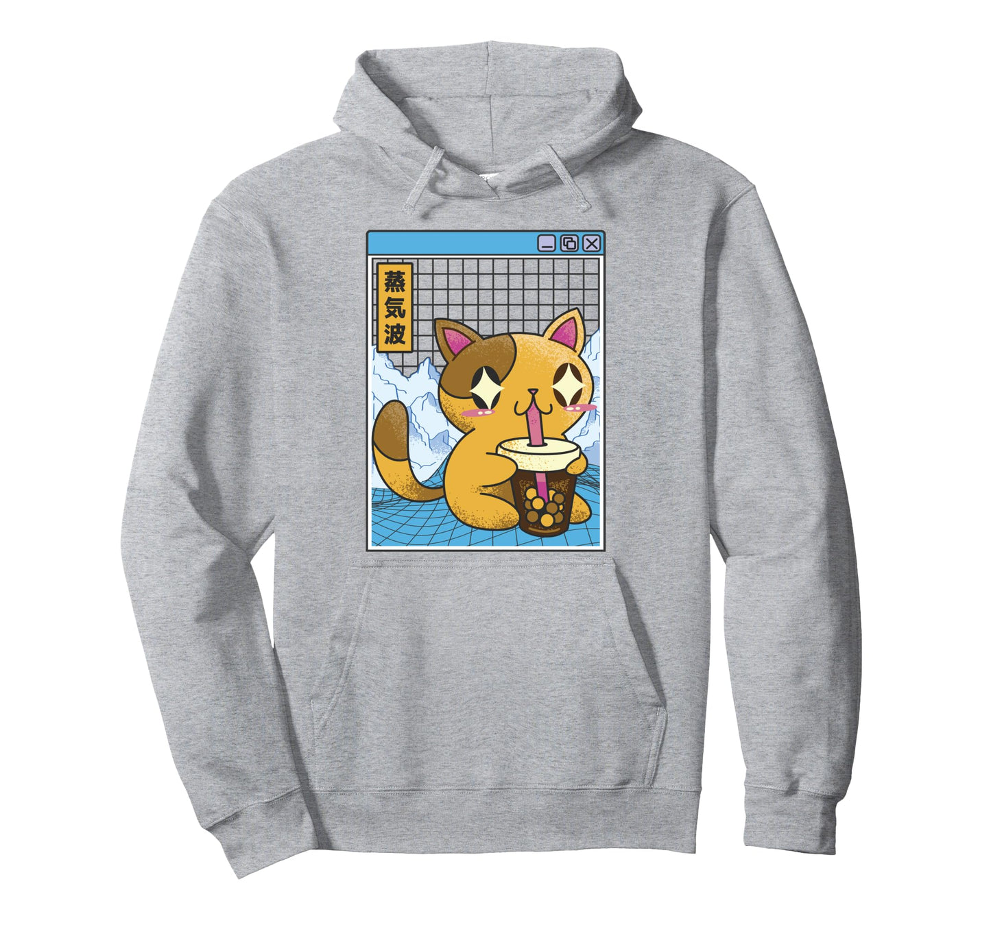 Cat Drinking Bubble Tea Kawaii Hoodie - Casual Everyday Wear Unisex - T-Shirt, Sweatshirt, Hoodie