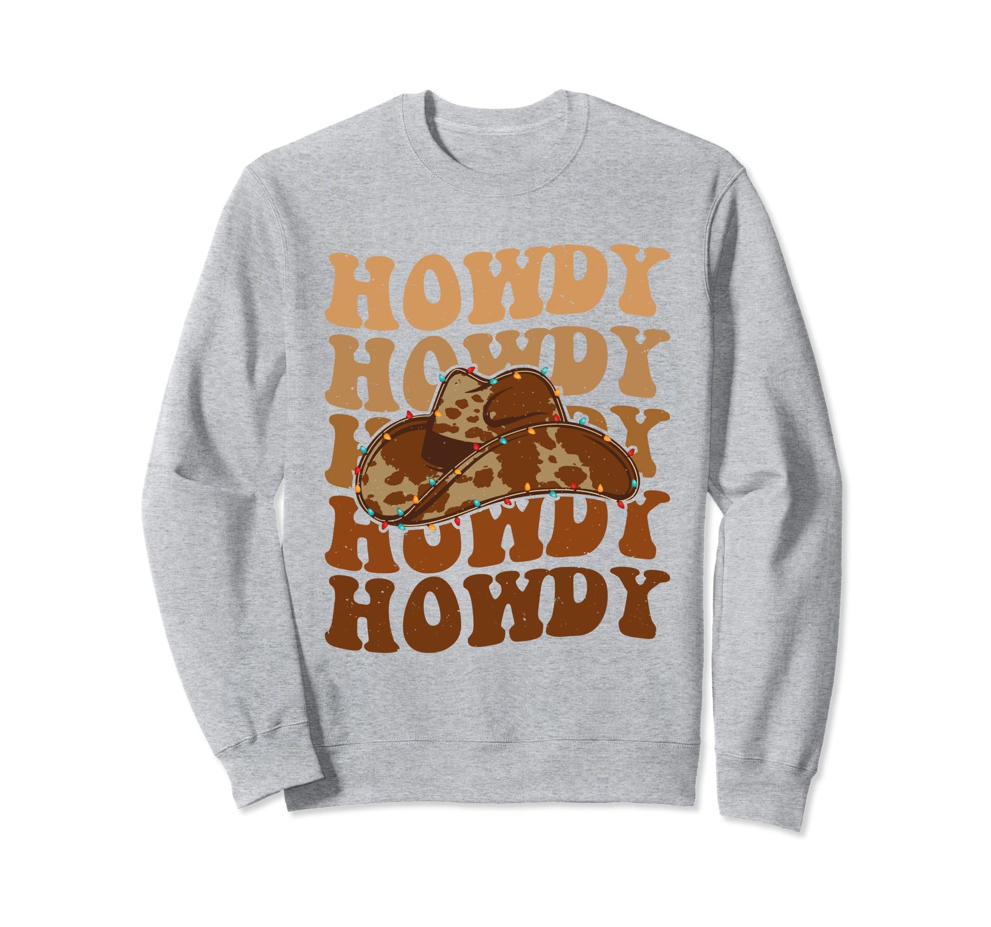 Rodeo Howdy Western Cowboy Hat Sweatshirt - Custom Art Print Unisex - T-Shirt, Sweatshirt, Hoodie