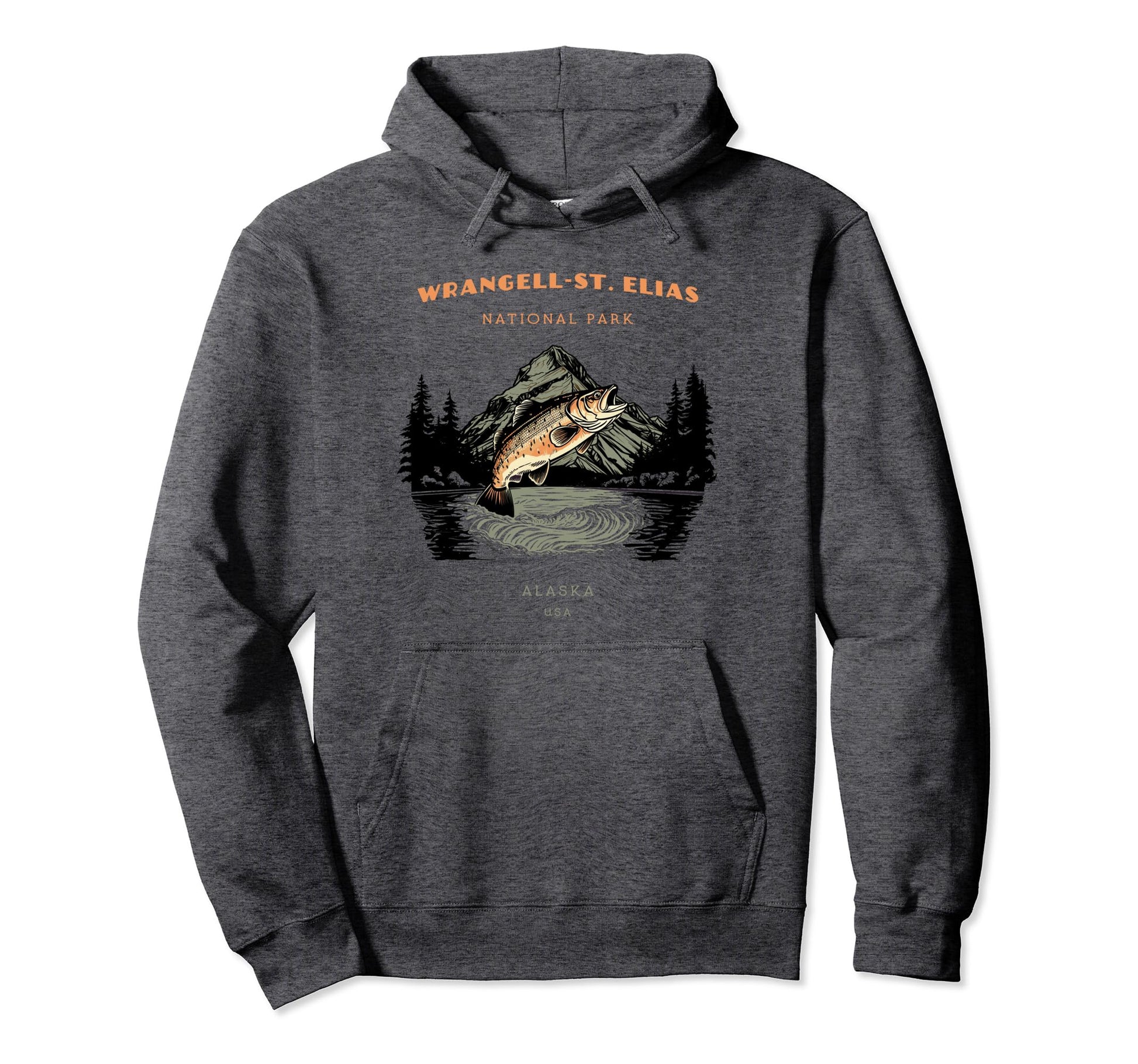 Wrangell St Elias National Park Fishing Hoodie - Minimalist Print Unisex - T-Shirt, Sweatshirt, Hoodie