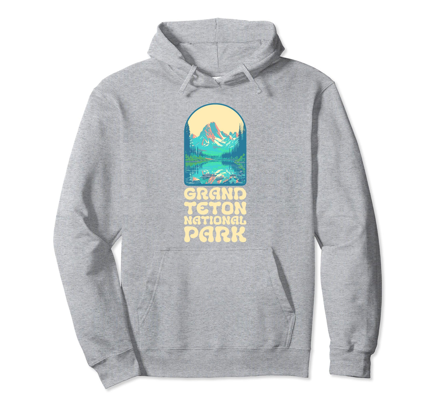 Grand Teton National Park Eighties Vibe Hoodie - Trendy Graphic for Adults - T-Shirt, Sweatshirt, Hoodie