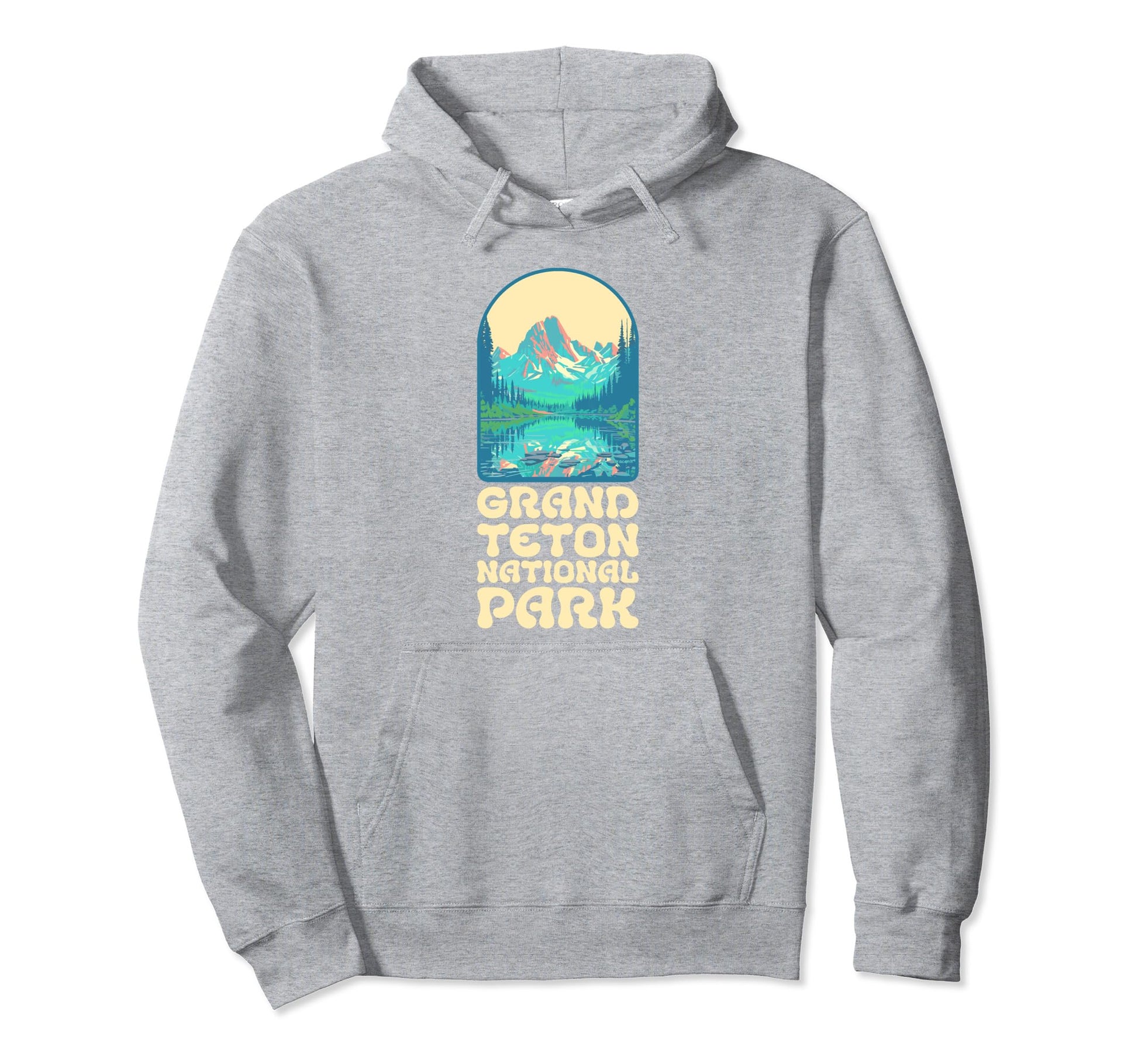 Grand Teton National Park Eighties Vibe Hoodie - Trendy Graphic for Adults - T-Shirt, Sweatshirt, Hoodie