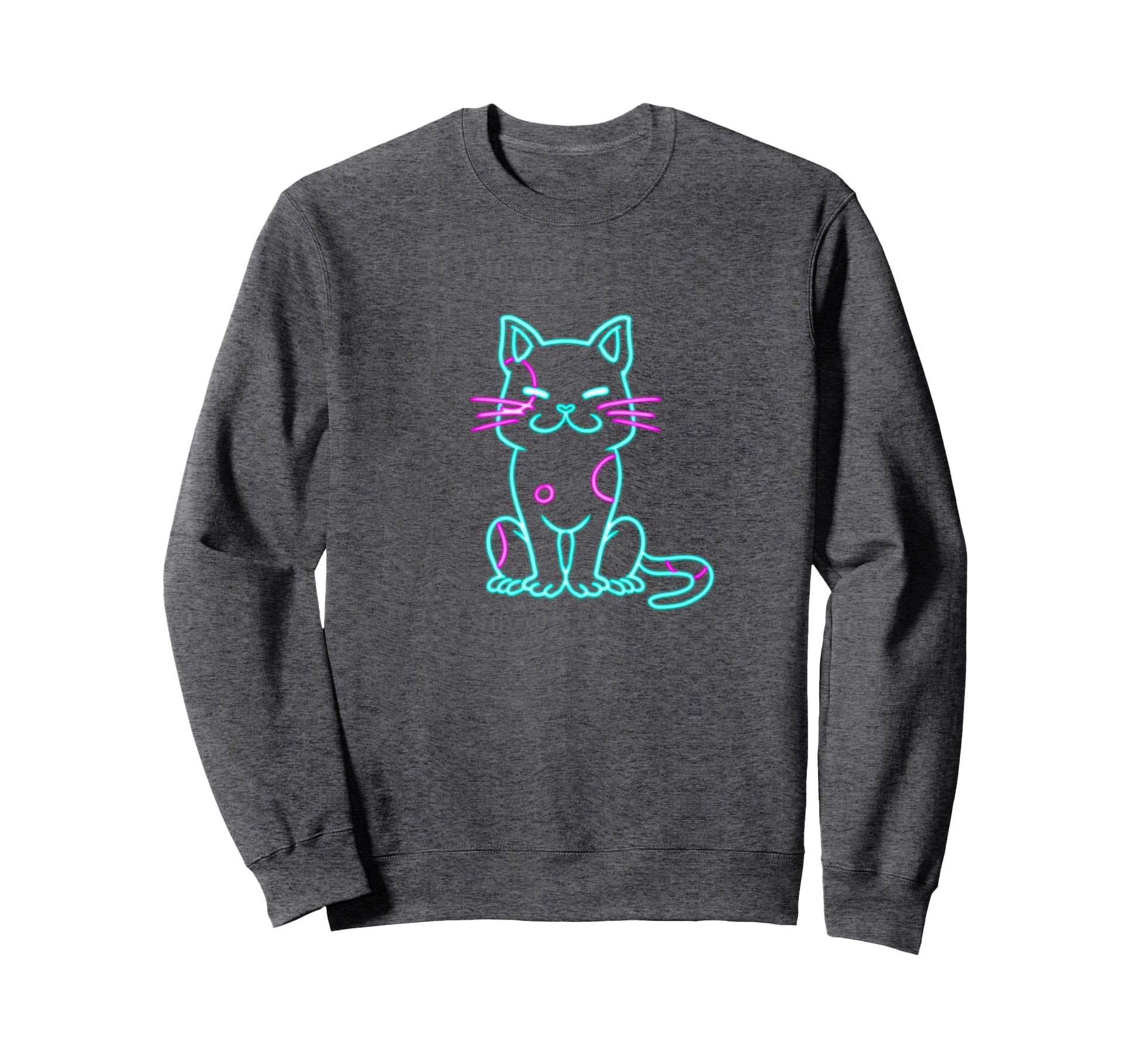 Vaporwave Kawaii Anime Cat Indie Sweatshirt - Novelty Apparel for Adults - T-Shirt, Sweatshirt, Hoodie