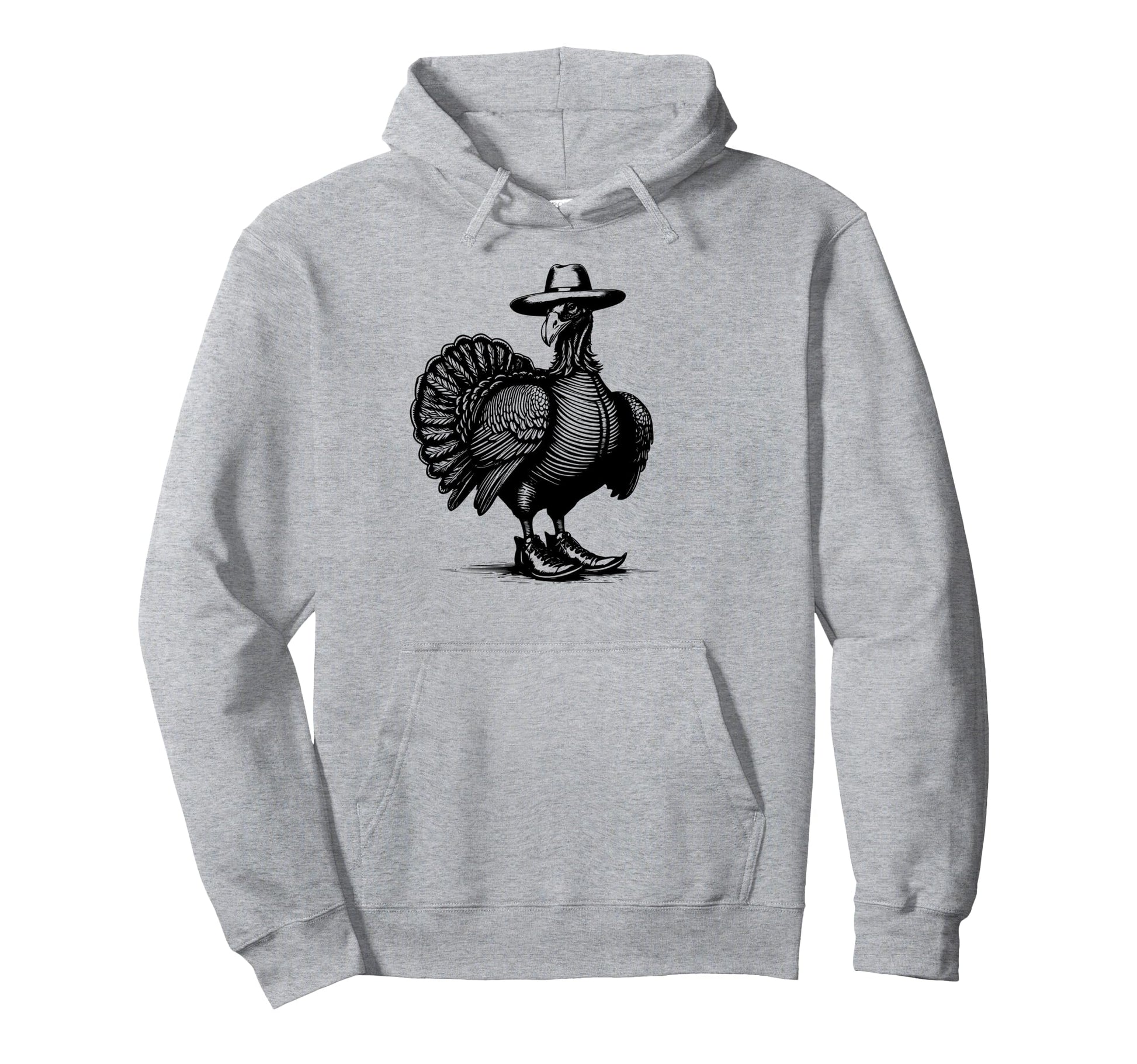 Funny Turkey Cowboy Hat Boots Western Hoodie - Custom Art Print for Adults - T-Shirt, Sweatshirt, Hoodie